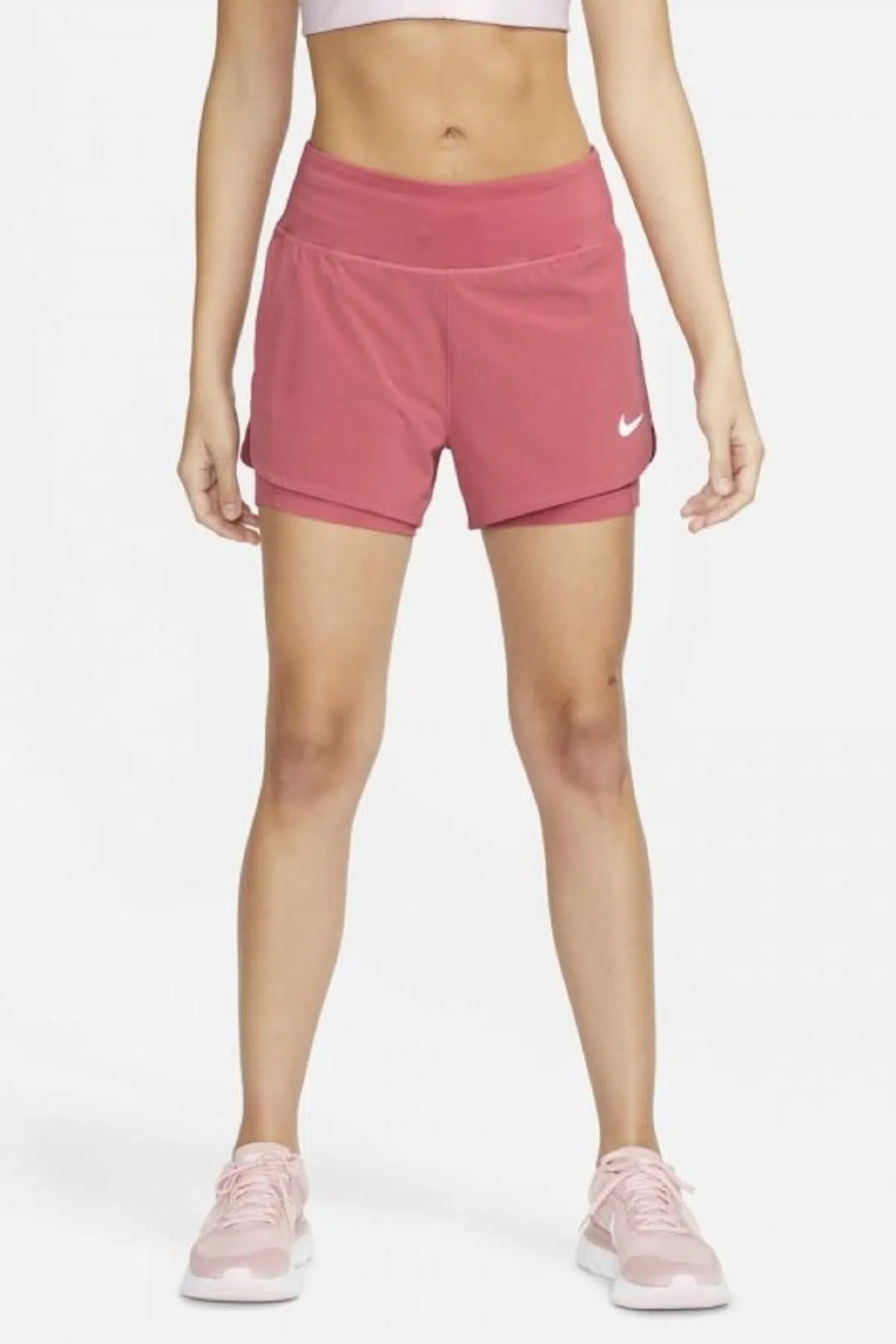 Nike Eclipse Flex 2 in 1 Running Shorts Taytlı 5 Cepli Kiremit Koşu Şortu