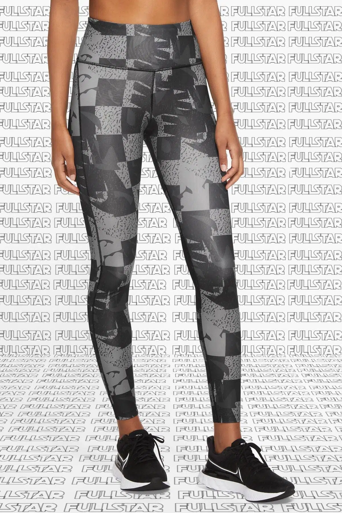Nike Epic Fast Leggings Graphic Baskılı Çok Cepli Toparlayıcı Tayt Siyah