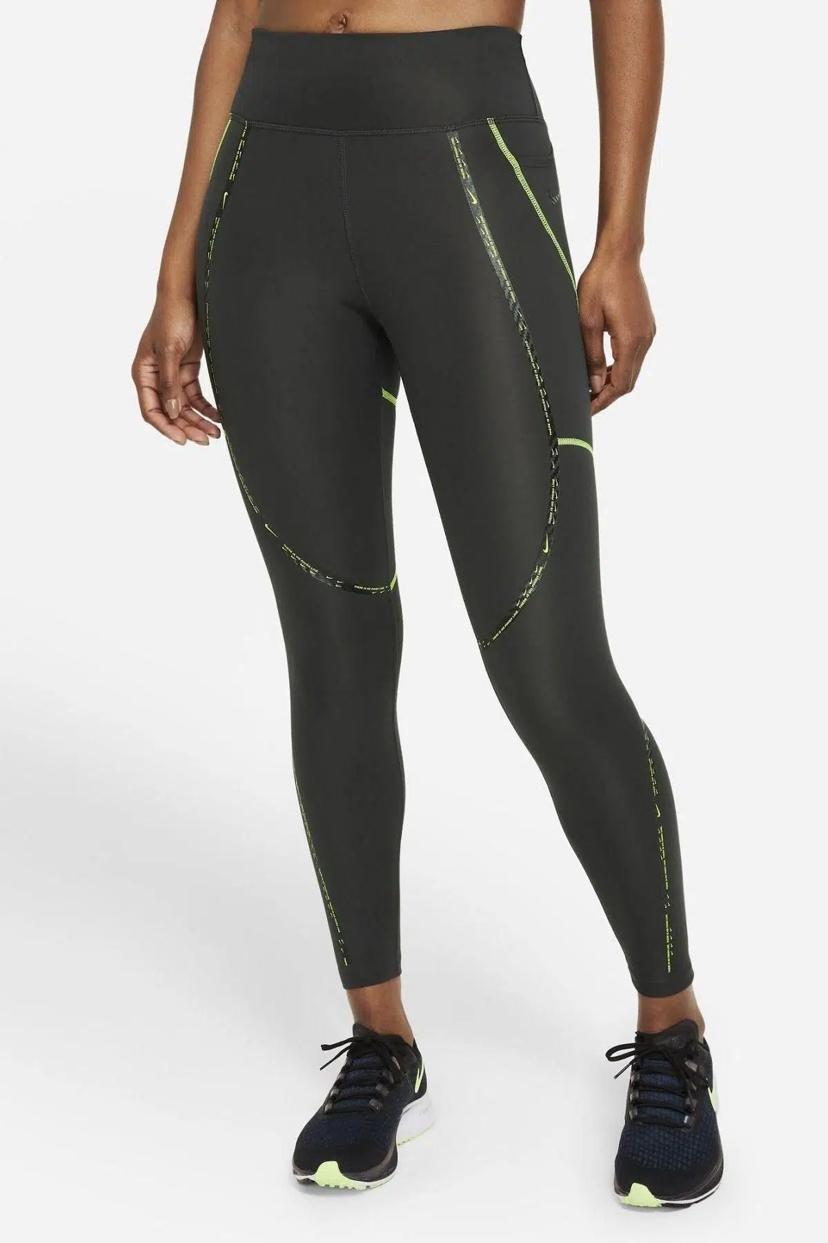 Nike Epic Faster Running 7/8 Toparlayıcı Koyu Gri Kadın Tayt