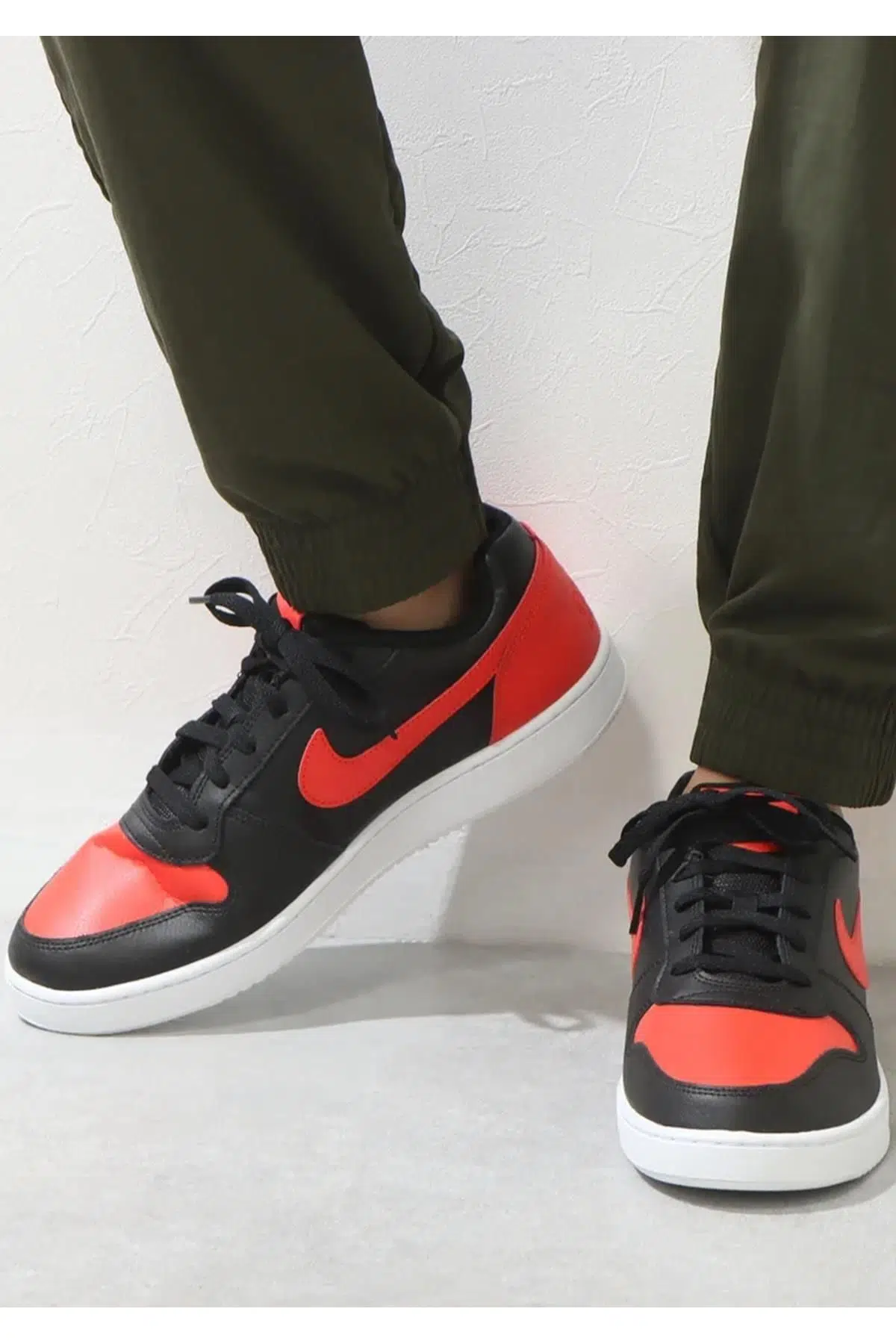 Nike Ebernon Leather Sneaker Hakiki Deri Erkek Spor Ayakkabı Siyah