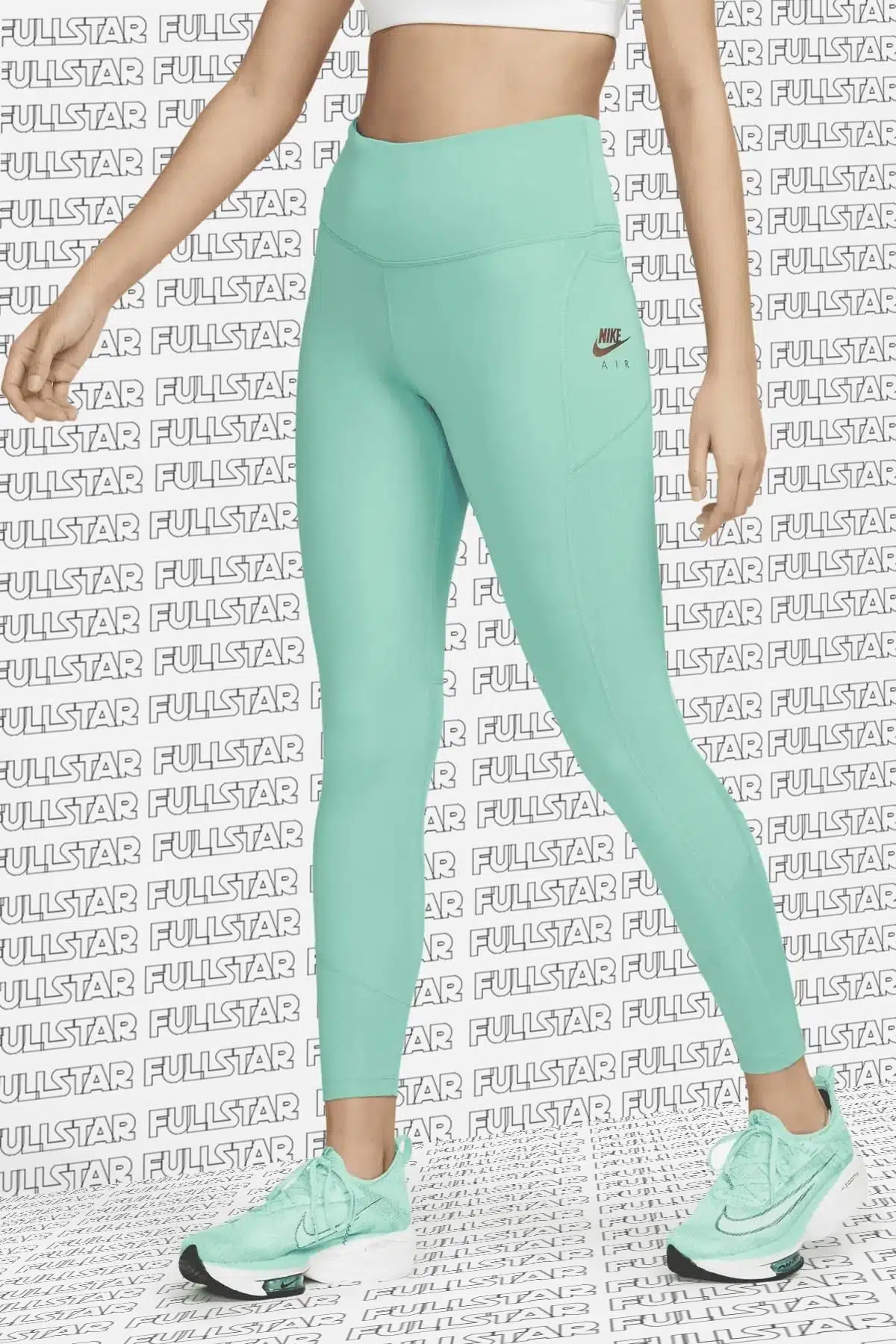 Nike Fast Air Leggings 7/8 High Rise Yüksek Belli Toparlayıcı Tayt Turkuaz