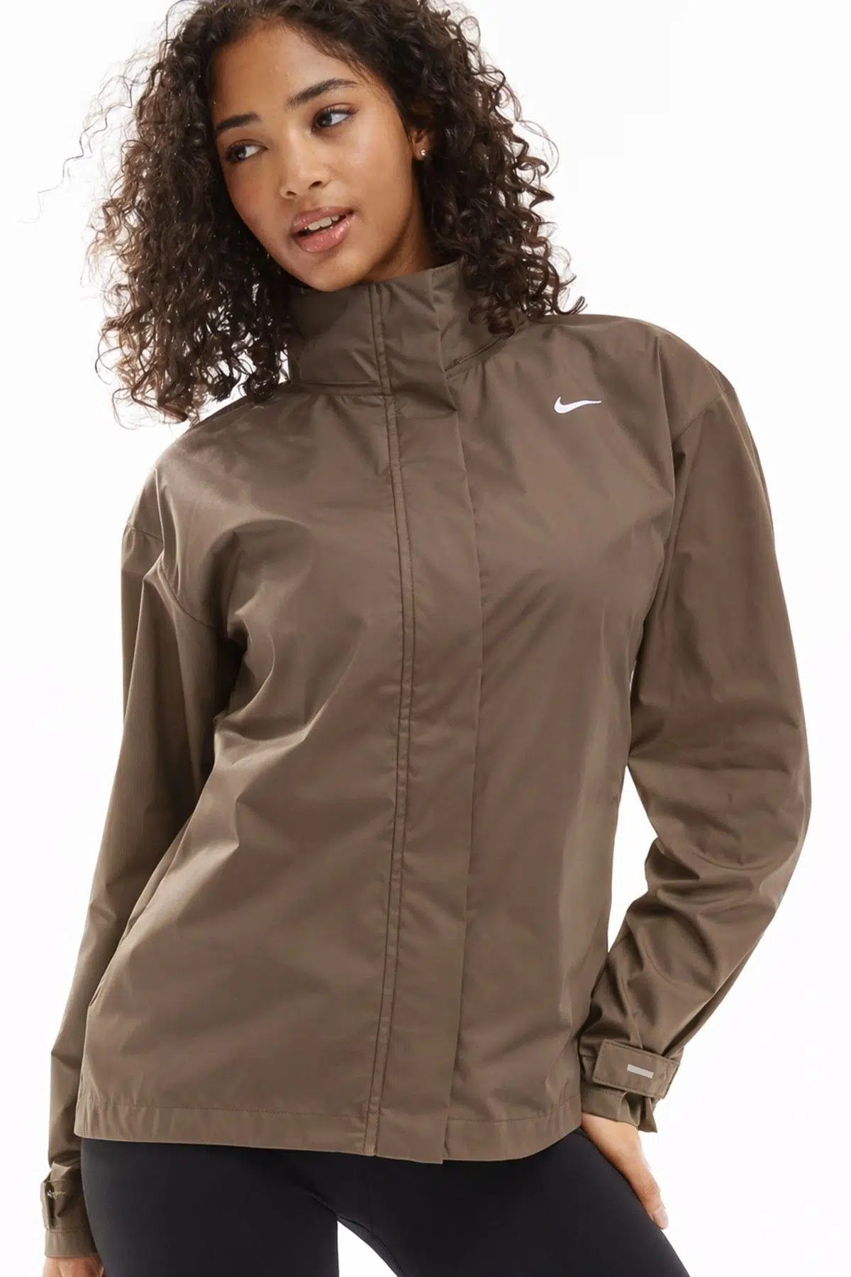 Nike Fast Repel Dri Fit Running Loose Fit Jacket Kadın Bol Kesim Dokuma Spor Ceket Sütlü Kahve