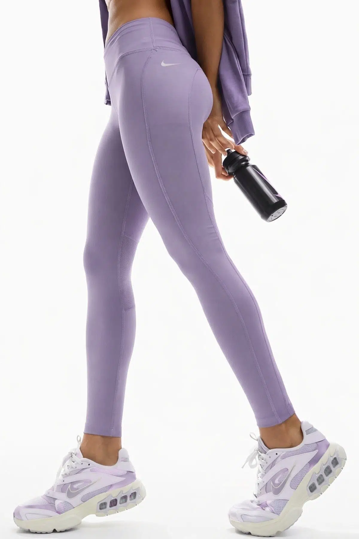 Nike Fast Running Leggings Full Length Leggings 3 Cepli Toparlayıcı Tam Boy Mor Tayt