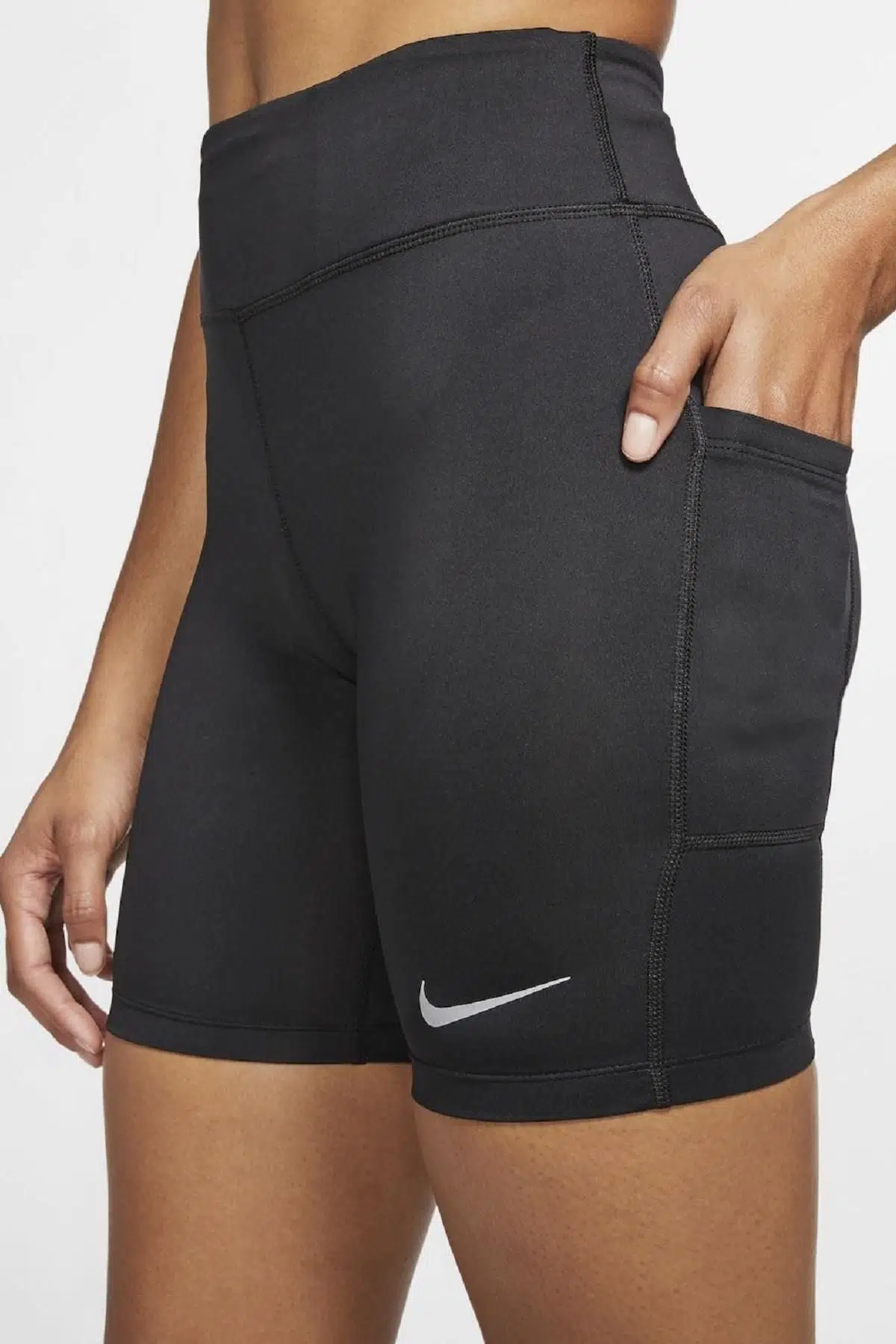 Nike Fast Women's 7 Running Yüksek Belli Shorts/Tayt, Biker Tayt