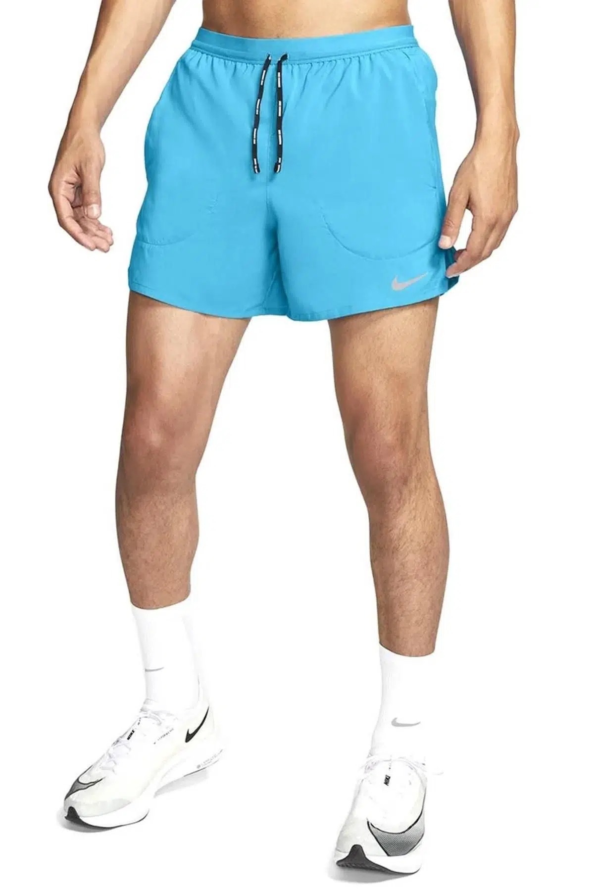 Nike Flex Stride Men's Brief Running Shorts Fermuarlı Kısa Şort Mavi