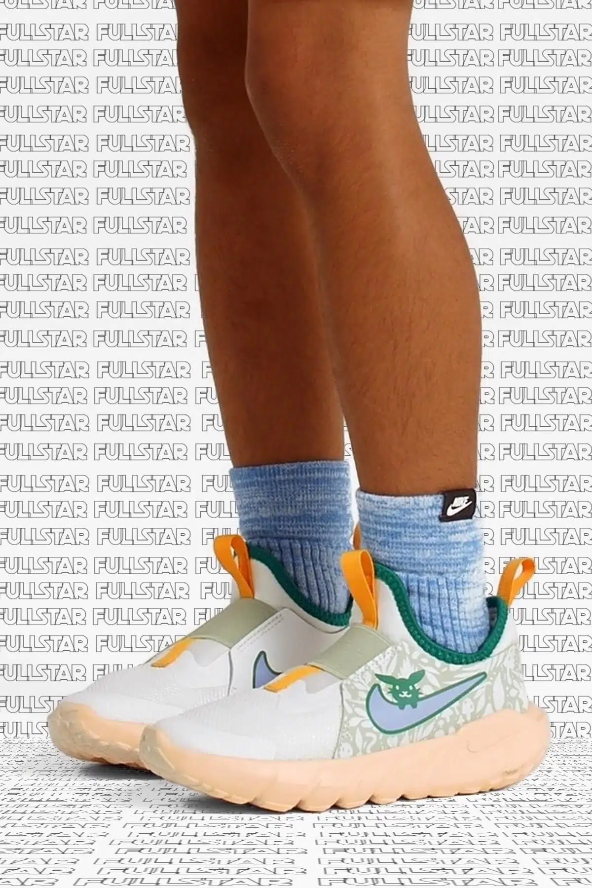 Nike Flex Runner 2 Lil Rabbit Sneaker Lastikli Bantlı Unisex Çocuk Ayakkabısı Beyaz