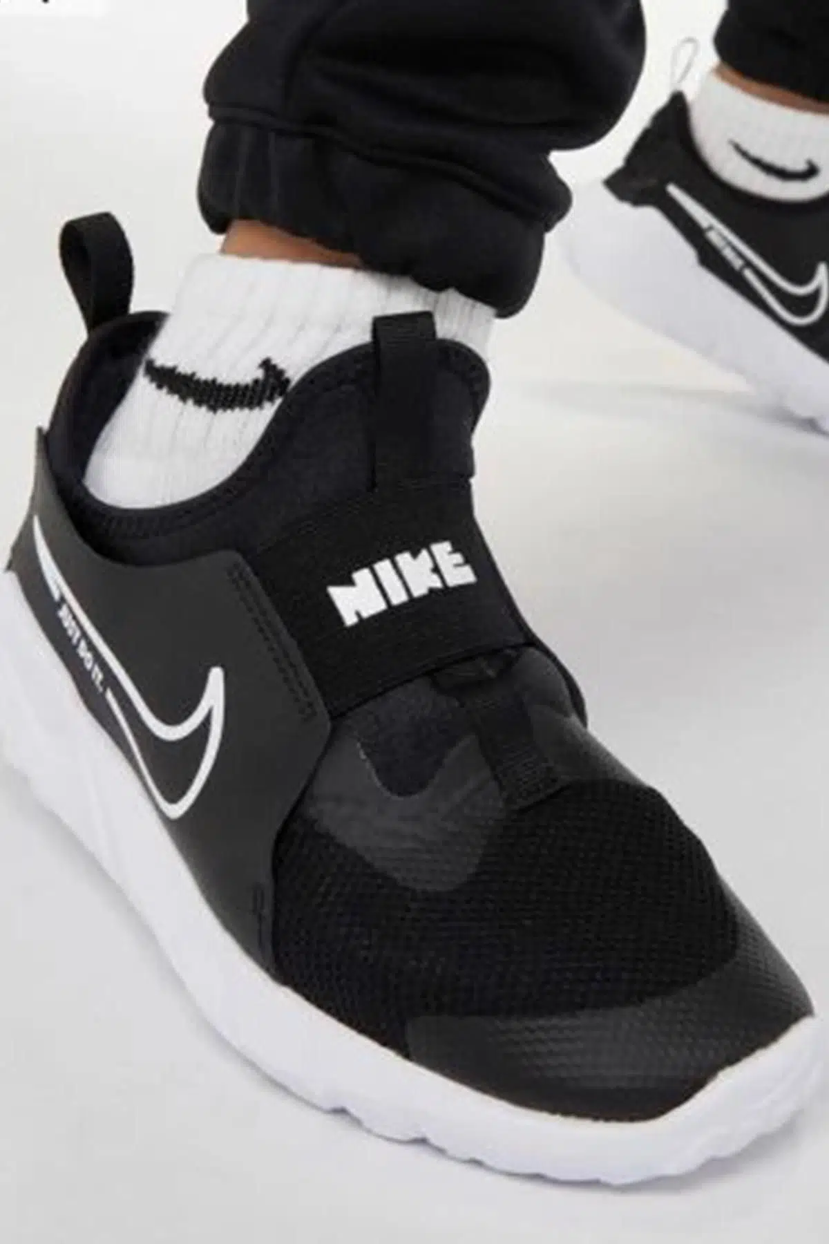 Nike Flex Runner 2 GS Sneaker Lastikli Bantlı Unisex Ayakkabı Siyah