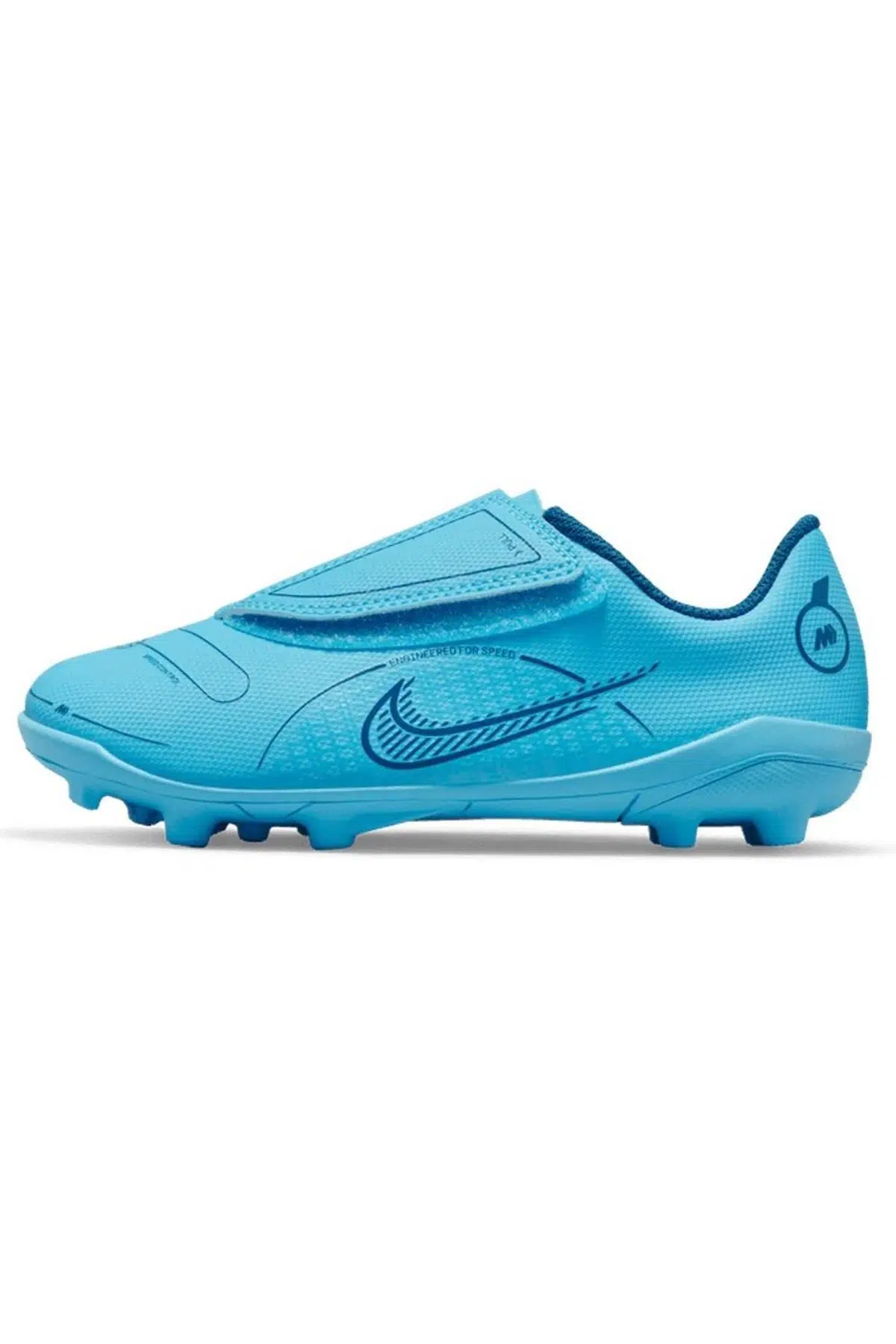 Nike Mercurial Jr Vapor 14 Club MG PS V Cırtlı Bantlı Suni Hakiki Çim Kramponu Mavi