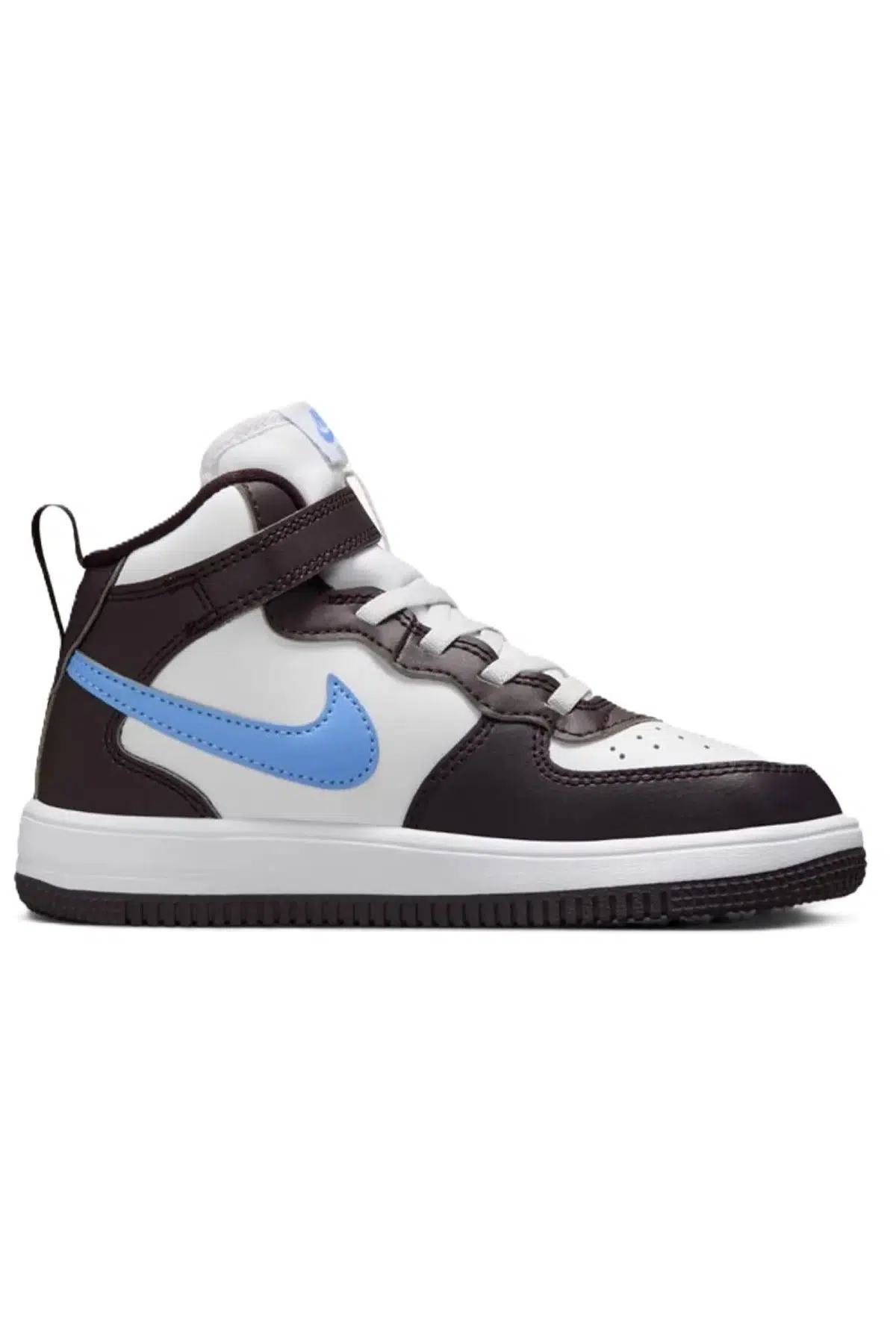 Nike Force 1 Mid Easyon AF1 Leather Unisex Sneaker White Unisex Lastik Bağcıklı Hakiki Deri Bilekli Günlük Spor Ayakkabı Beyaz
