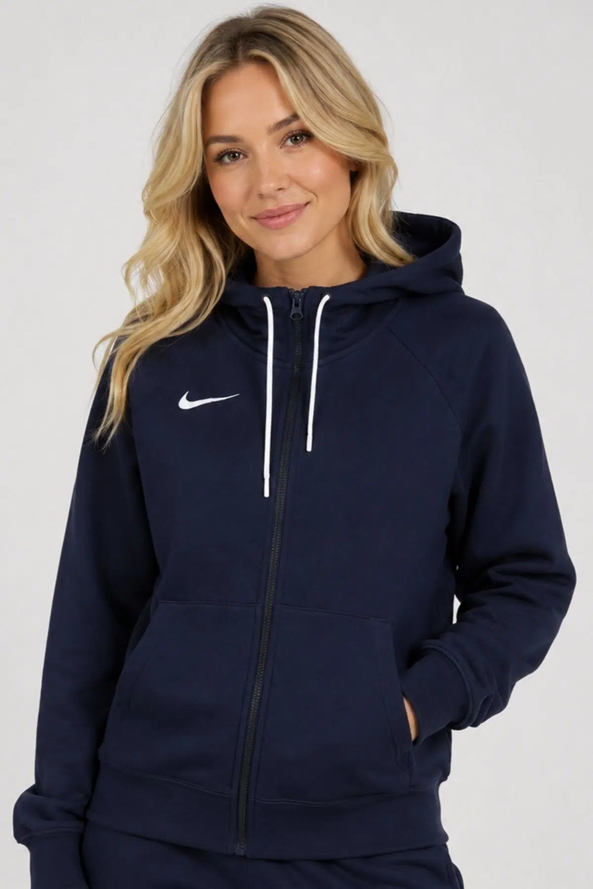 Nike Full-Zip Long-Sleeve Top Sweatshirt Navy Kadın Fermuarlı Sweatshirt Lacivert