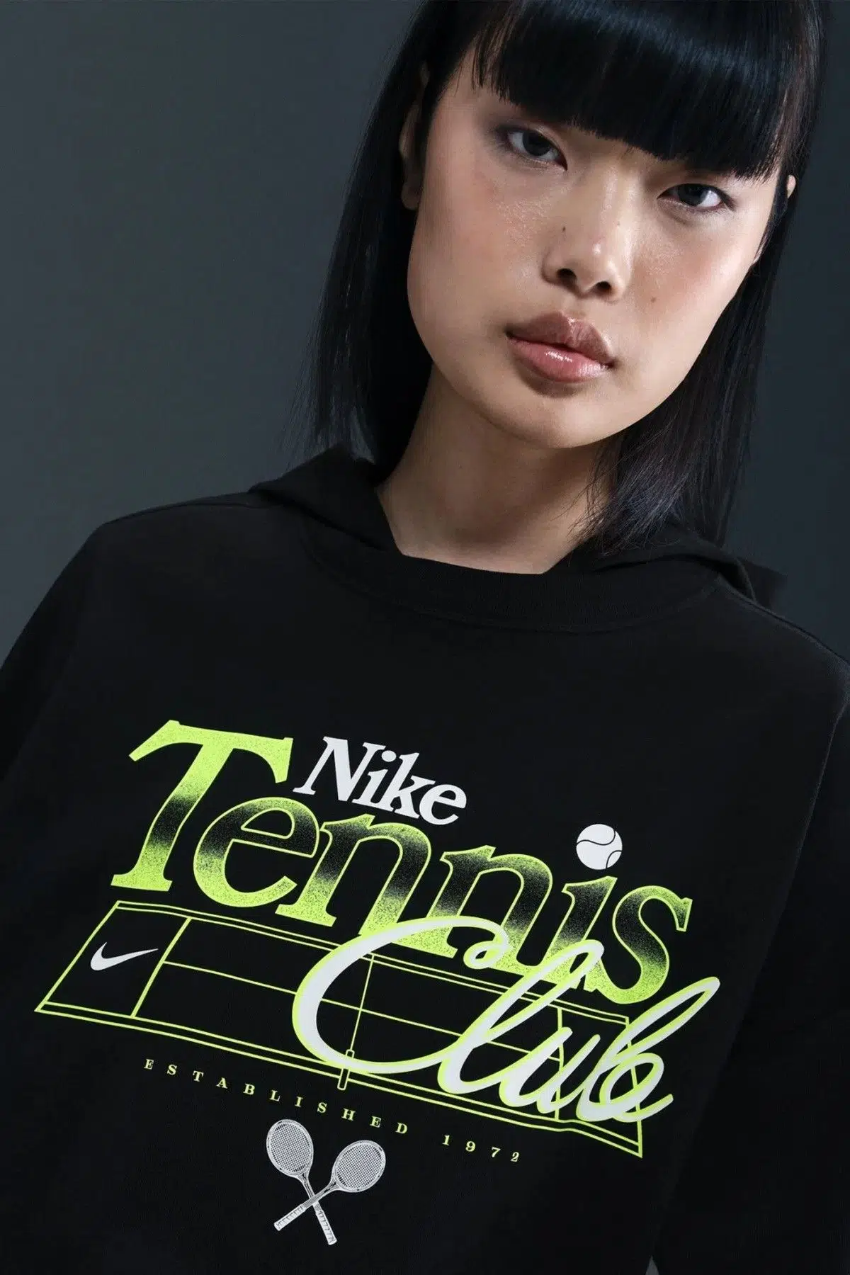 Nike GFX Womens Oversize Tee Grafik Baskılı Bol Kesim Kadın Günlük Tişört Siyah