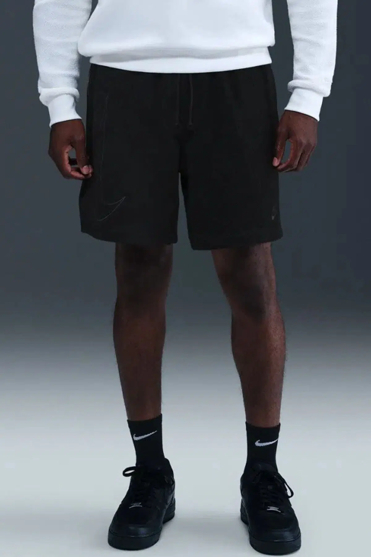 Nike Giannis Fleece 8" Mens Short Erkek Fransız Havlu Kumaş 20 cm Şort Siyah