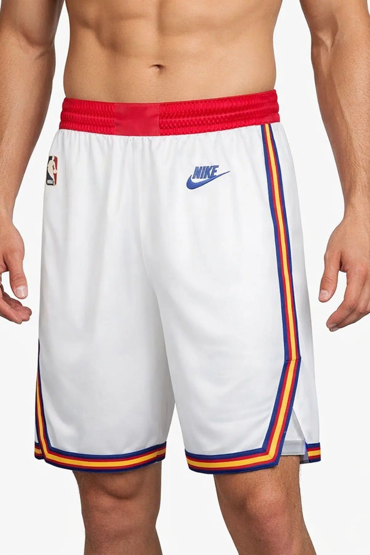 Nike Golden State Warriors Hardwood Basketball Shorts Erkek Basketbol Şortu Beyaz