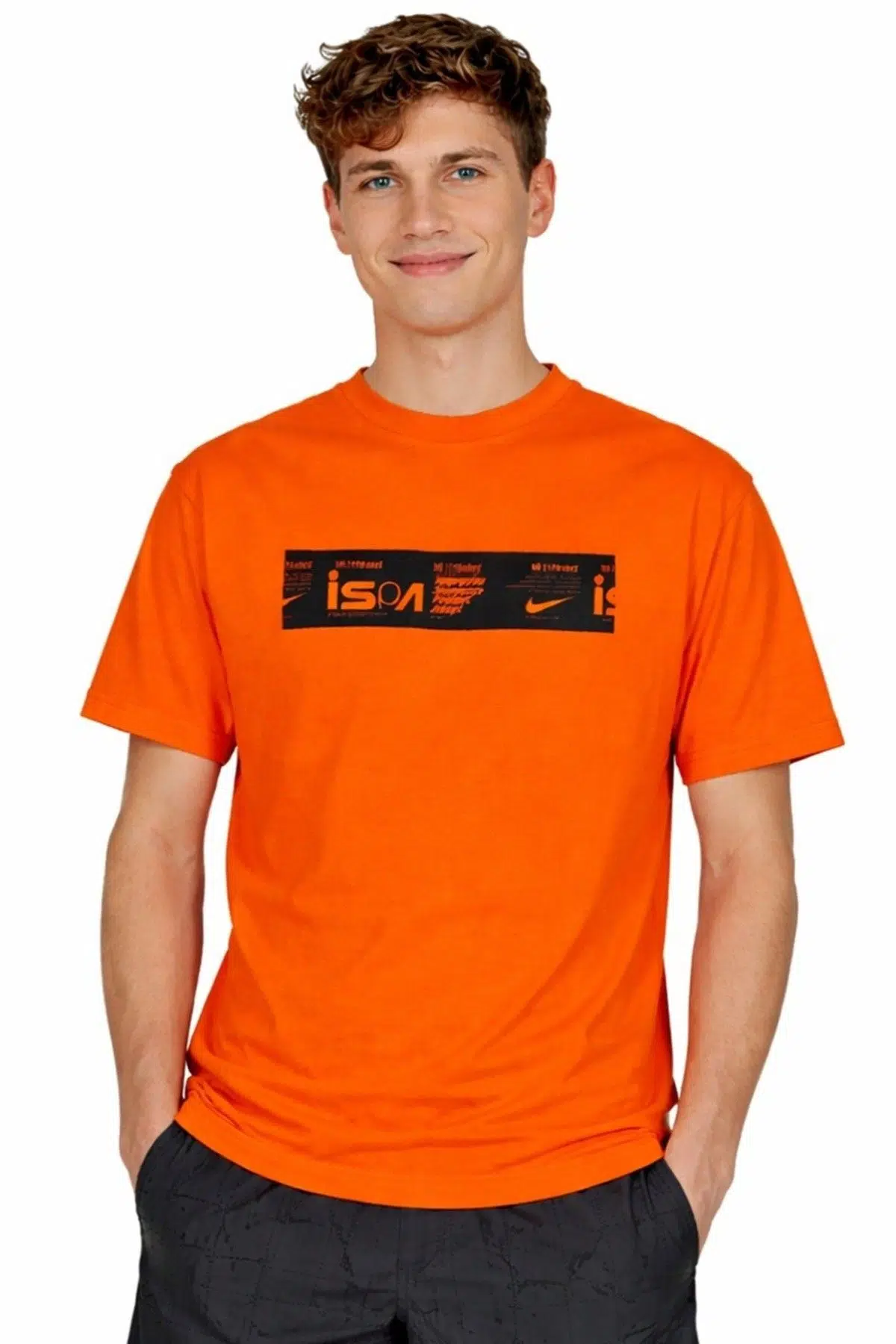 Nike I.S.P.A Graphics Tee Grafik Baskılı Erkek Tişört Turuncu