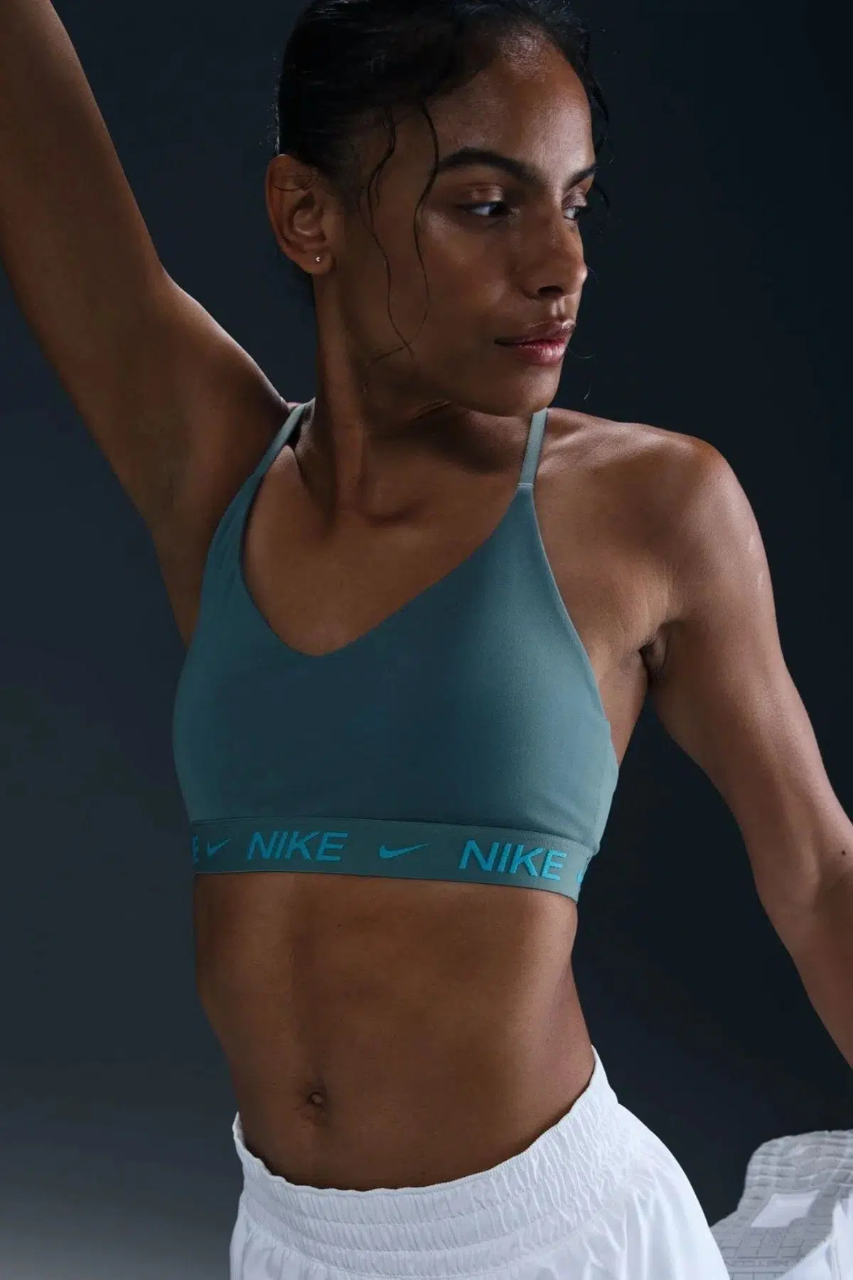 Nike Indy Light-Support Padded Adjustable Sports Bra Kadın Spor Bra Mavi