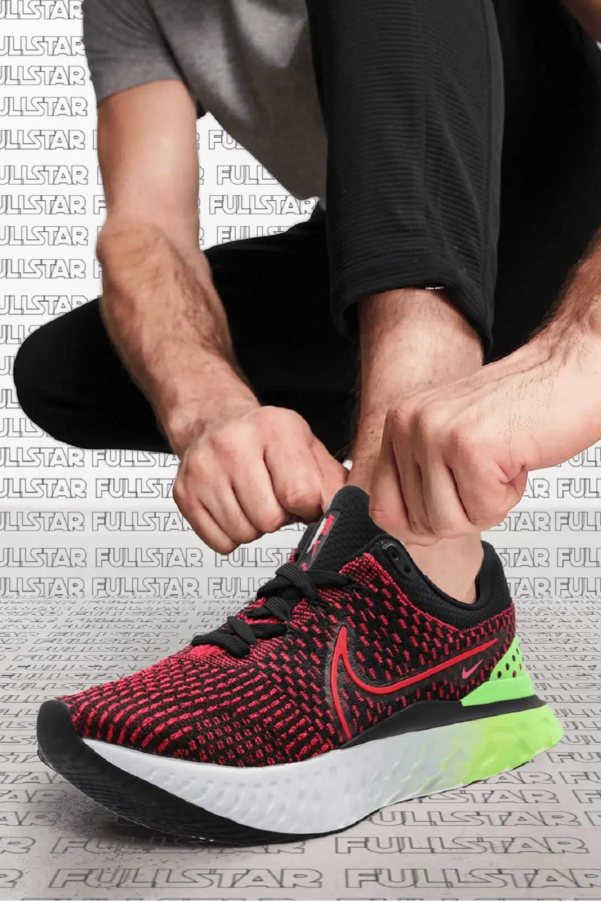 Nike infinity React Run Flyknit 3 Running Shoes White Erkek Koşu Ayakkabısı Kırmızı Siyah