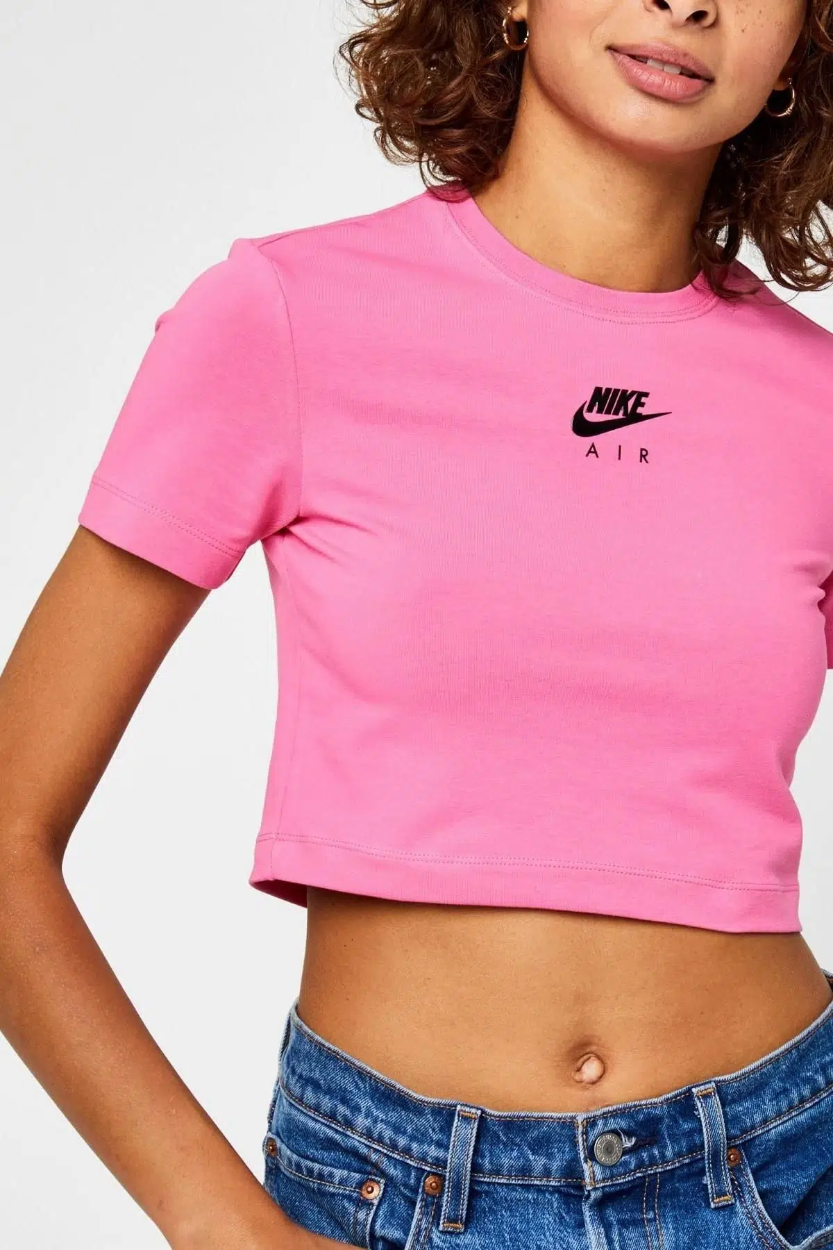 Nike Air W Sportswear Top SS Crop Kısa Pembe Tişört