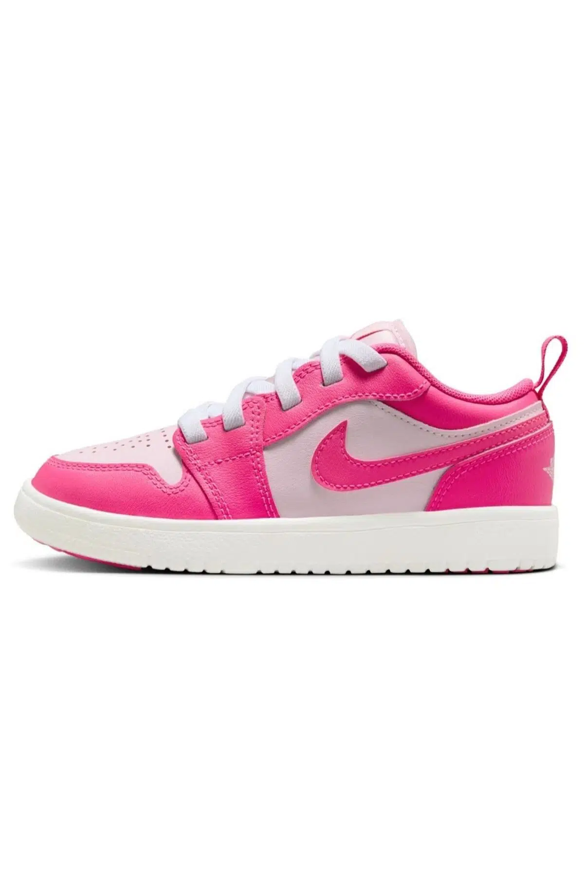 Nike Jordan 1 Low Alt Leather Sneakers Hakiki Deri Bantlı Cırtlı Kız Çocuk Spor Ayakkabı Pembe