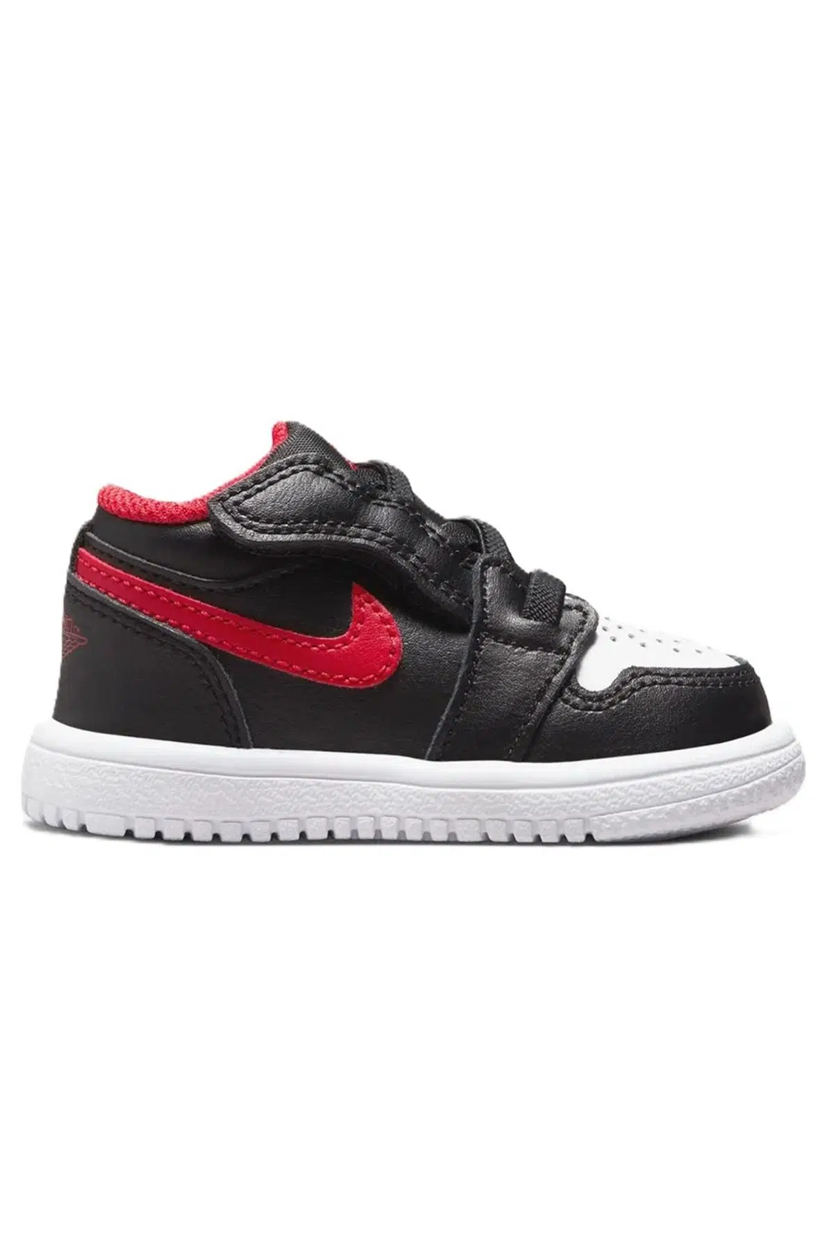 Nike Jordan 1 Low Alt Leather Sneakers Hakiki Deri Lastik Bağcıklı Cırtlı Çocuk Spor Ayakkabı Siyah Beyaz