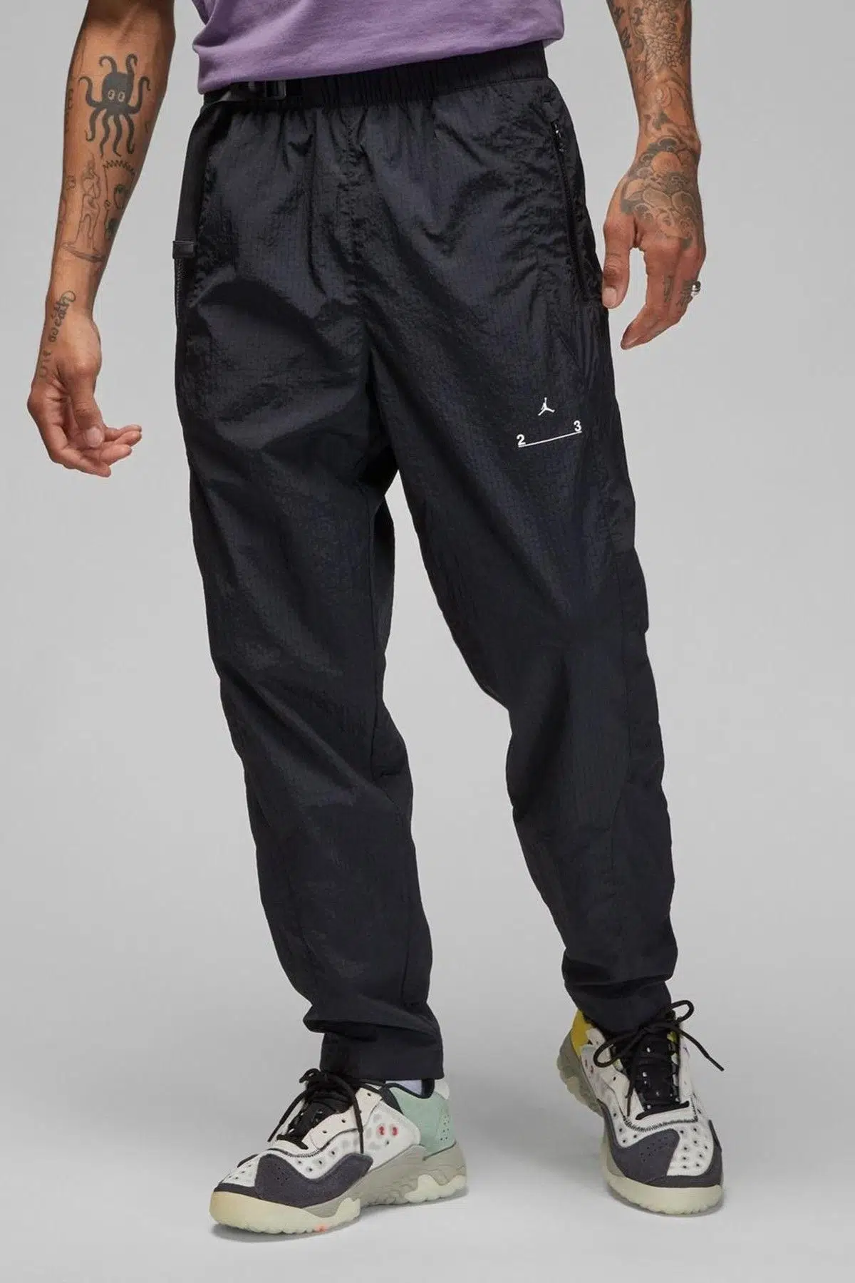 Nike Jordan 23 Engineered Repel Woven Jogger Pant Black File Astarlı Fermuarlı Cepli Erkek Günlük Eşofman Altı Siyah