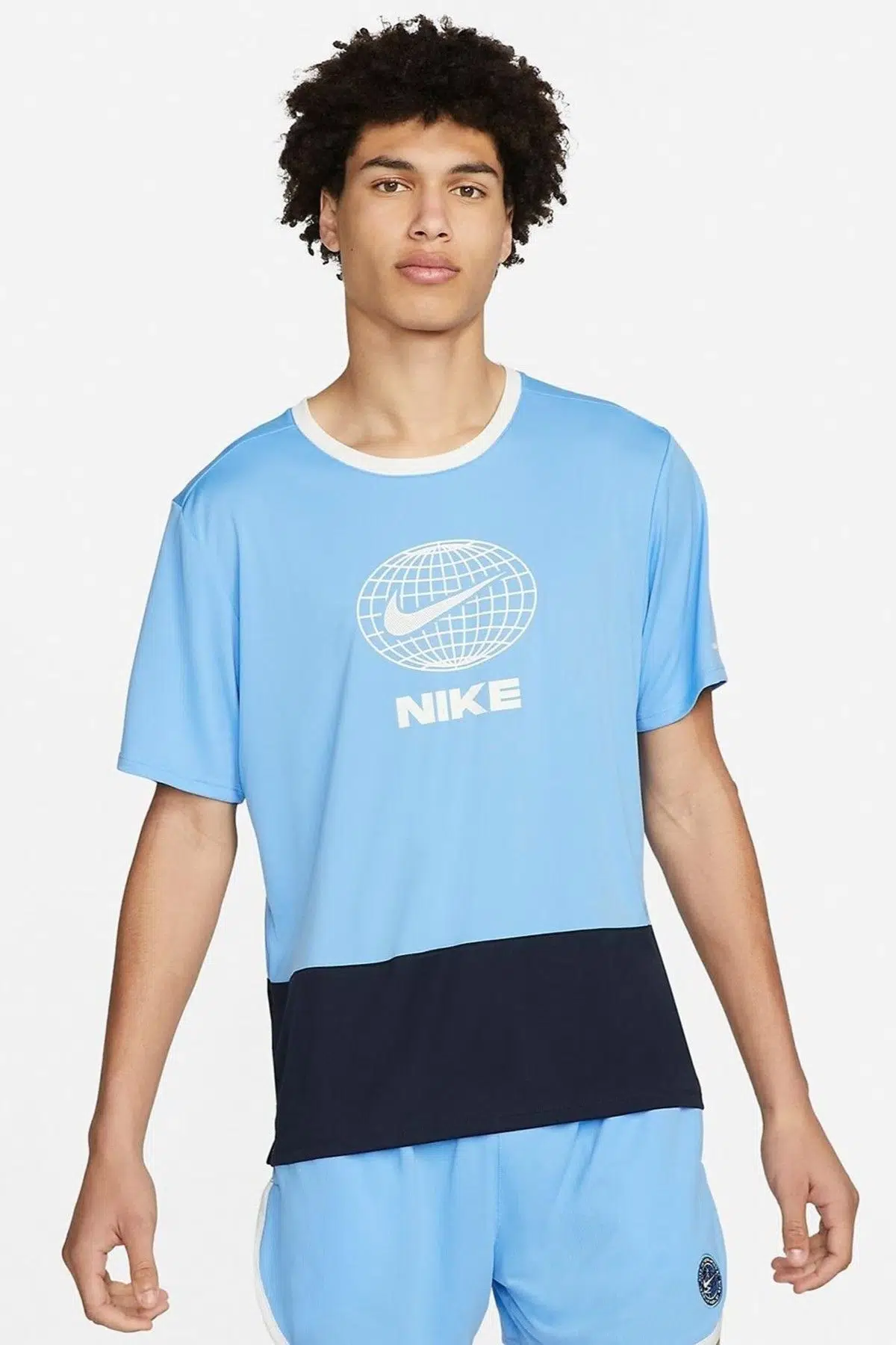 Nike Dri-FIT Heritage Men's Running Tshirt Blue Erkek Koşu Tişörtü Mavi