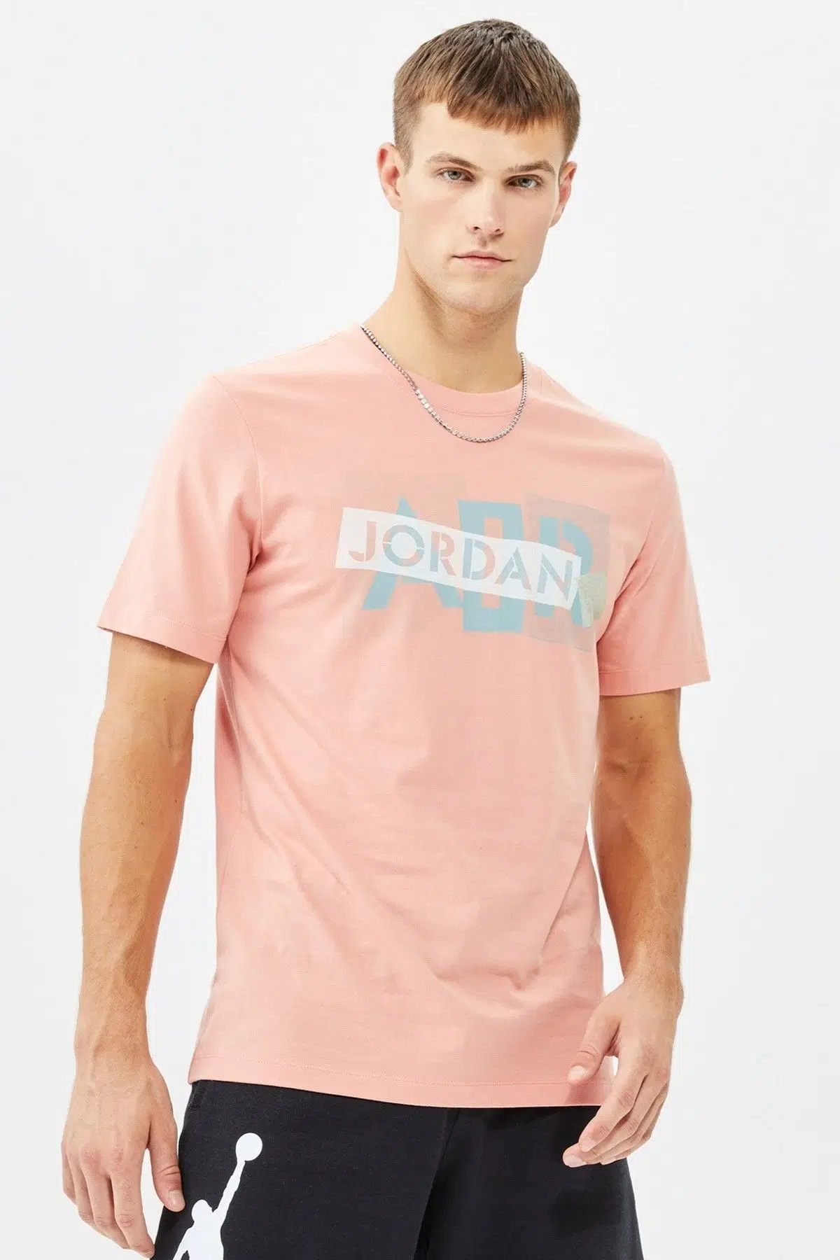 Nike Jordan Air Wordmark Graphic Tshirt Jordan Grafik Baskılı Tişört Turuncu