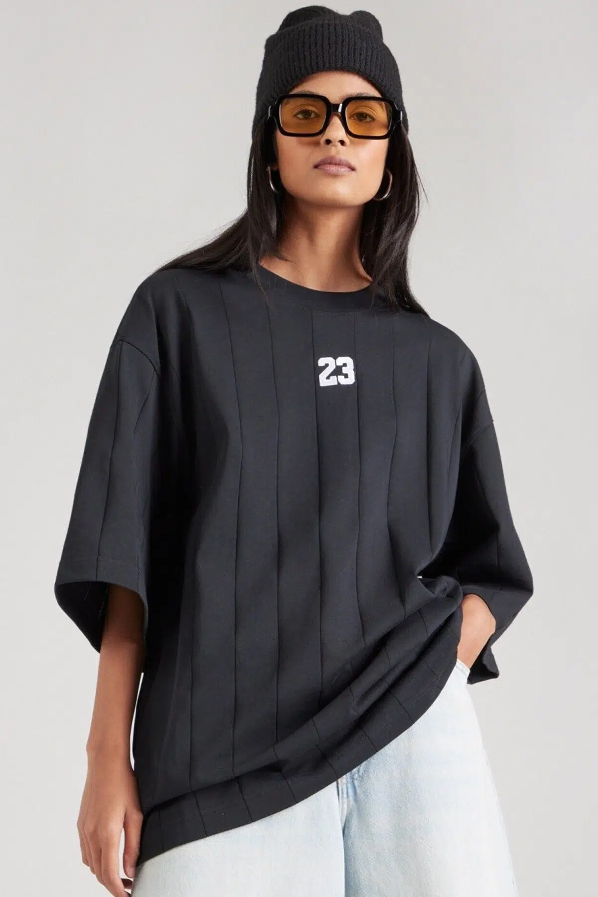 Nike Jordan Brooklyn Looes Fit Womens Tee Bol Kesim Kadın Tişört Siyah