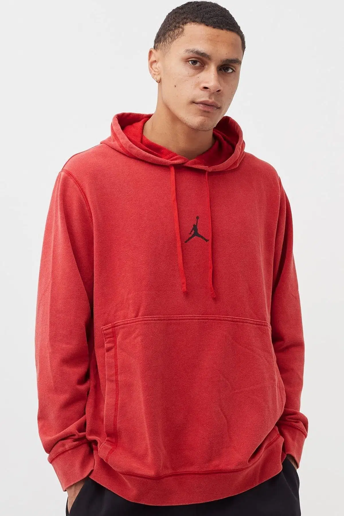 Nike Jordan Dri Fit Men's Fleece Pullover Hoodie Erkek Kapüşonlu Sweatshirt Kırmızı