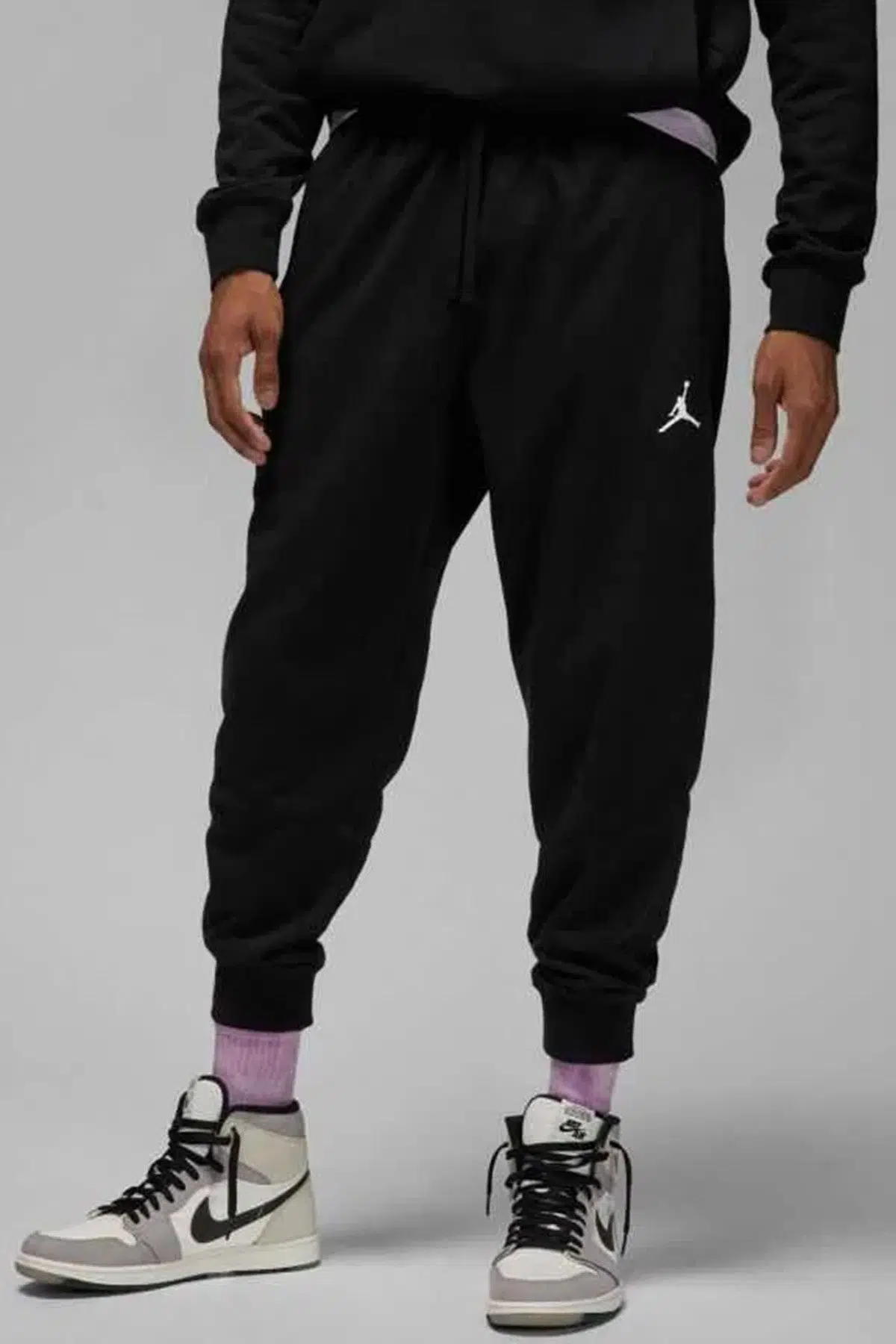 Nike Jordan Dri Fit Sport Crossover Fleece Pant Black Lastik Paçalı Günlük Eşofman Altı Siyah