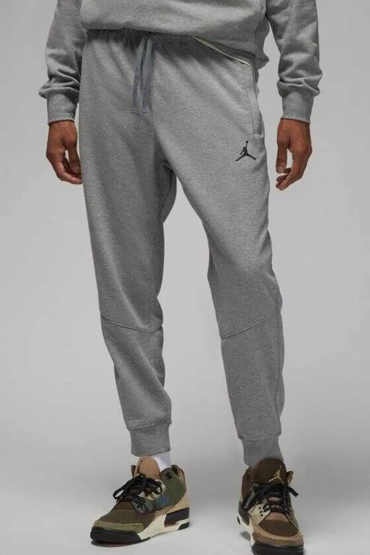 Nike Jordan Dri Fit Sport Crossover Fleece Pant Gray Lastik Paçalı Günlük Eşofman Altı Gri