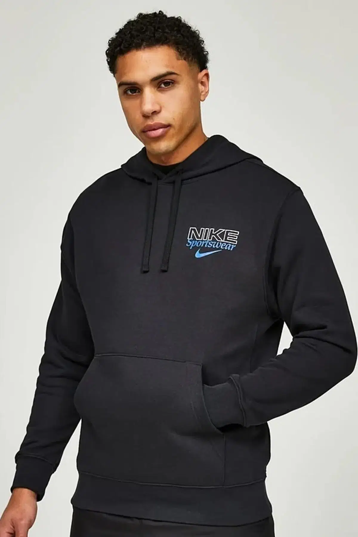 Nike Graphic Overhead Hoodie Erkek Kapüşonlu Sweatshirt Siyah