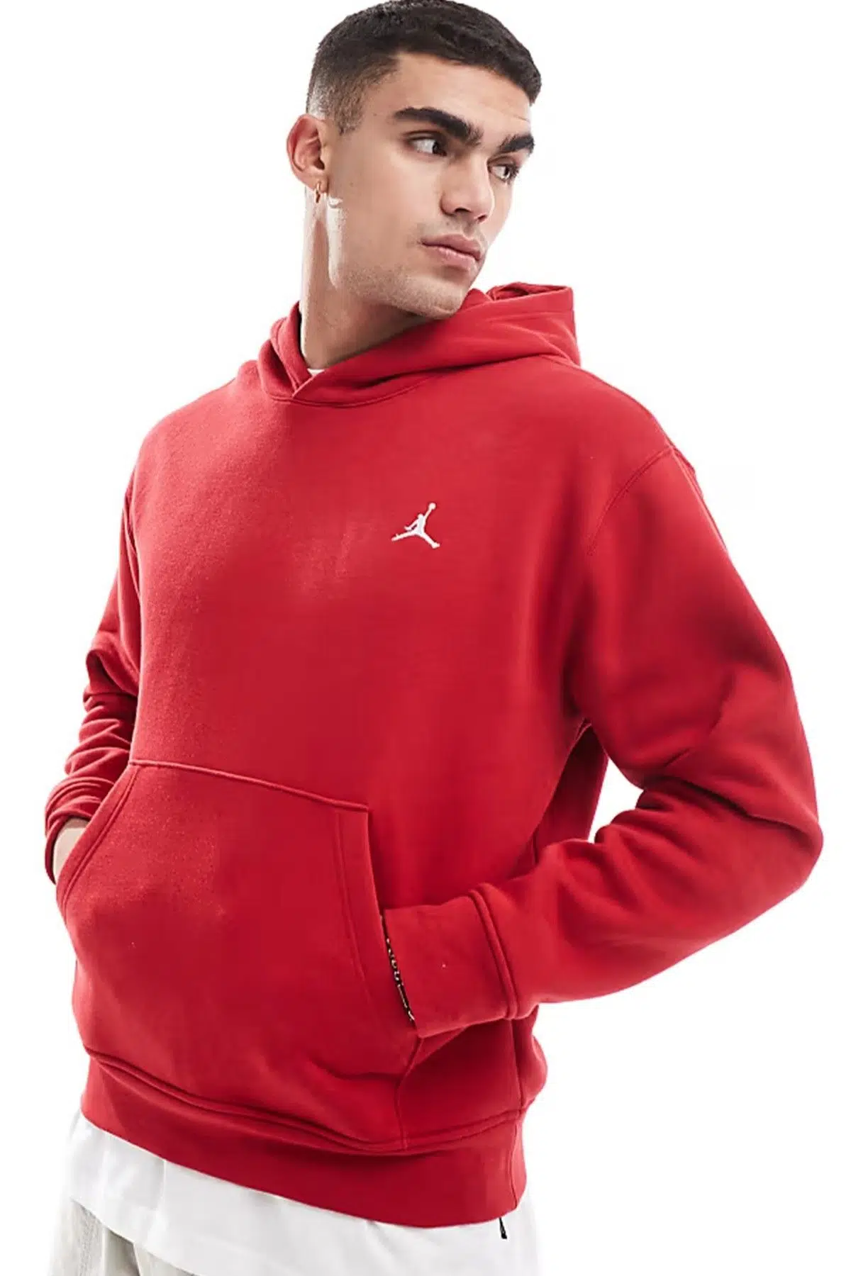 Nike Jordan Essentials Fleece Men's Hoodie Erkek Kapüşonlu Sweatshirt Kırmızı