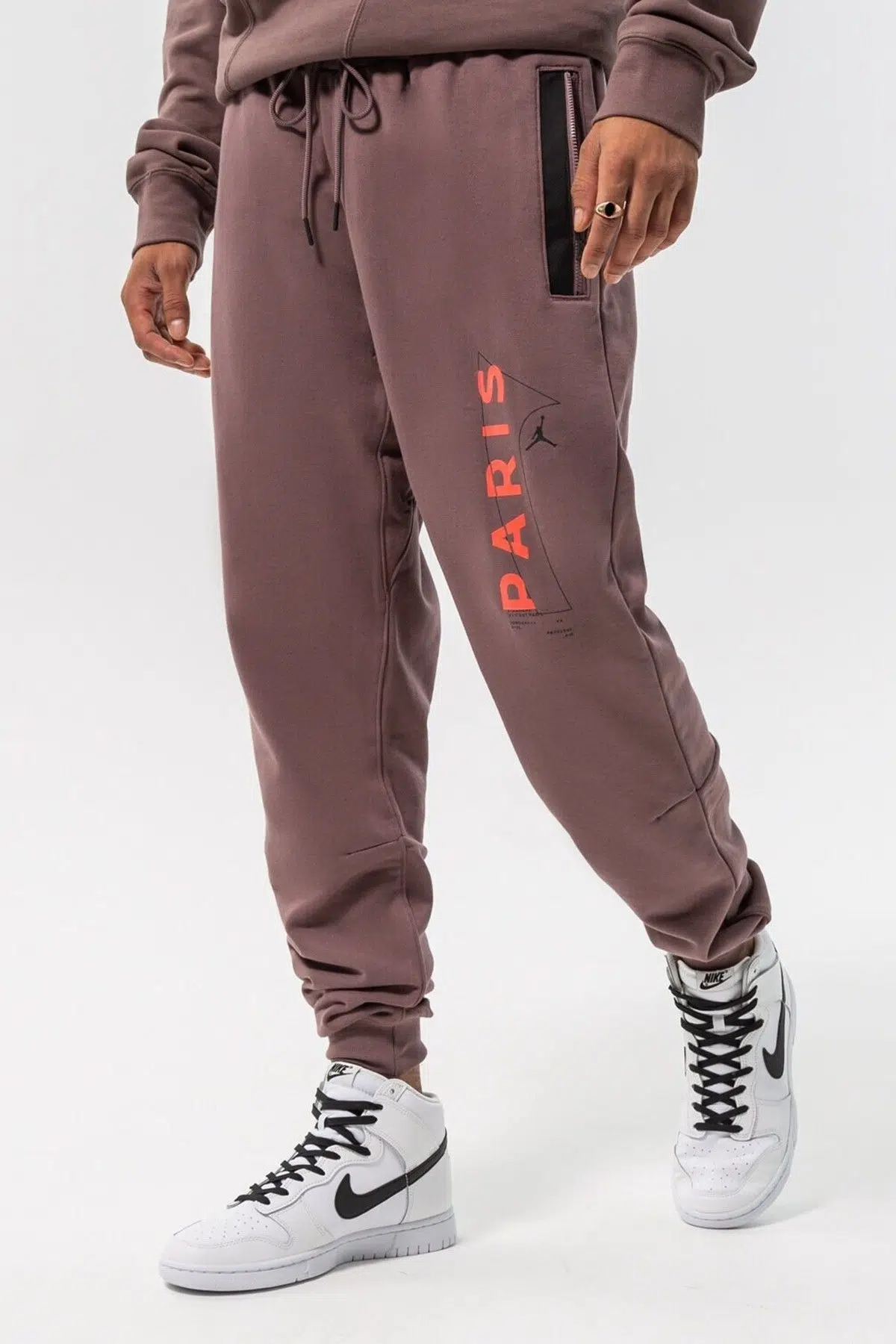 Nike Jordan Paris Saint Germain French Terry Erkek Eşofman Altı Kahverengi
