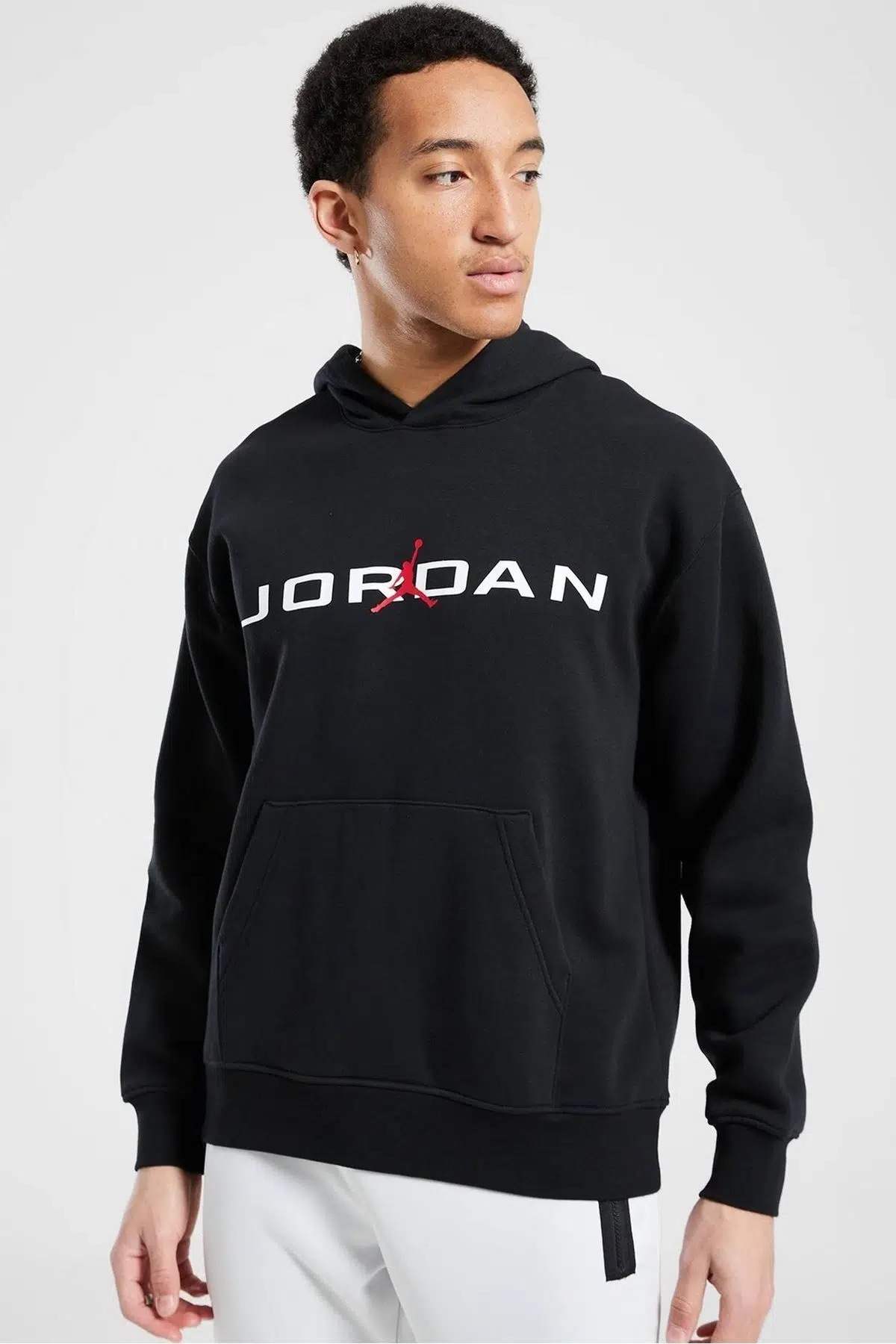 Nike Jordan Essentials Men's Fleece Hoodie Erkek Kapüşonlu Sweatshirt Siyah