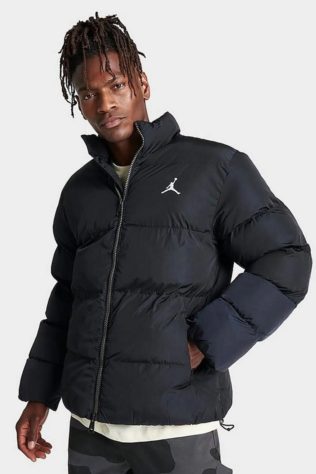 Nike Jordan Essentials Man Poly Puffer Jacket Black Şişme Erkek Mont Siyah 