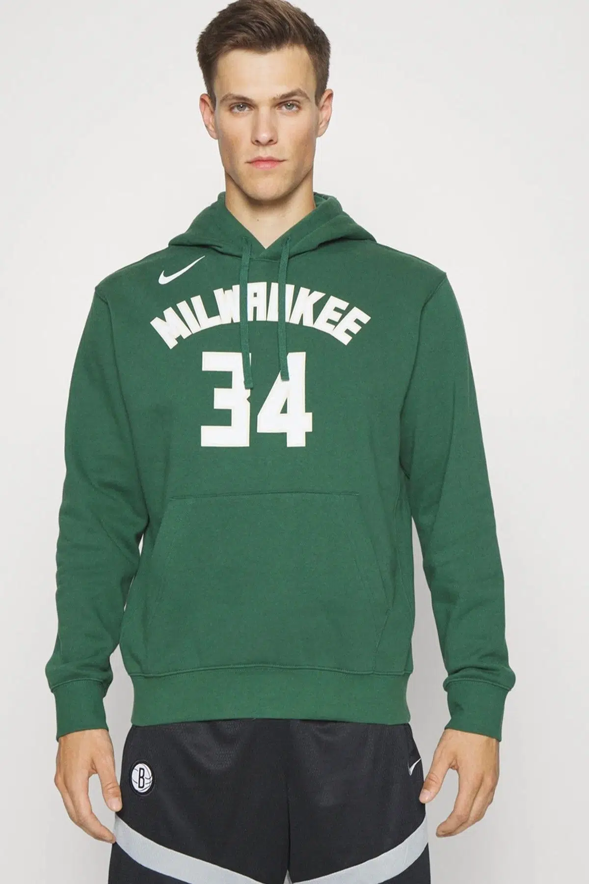 Nike Jordan Giannis Antetokounmpo Milwaukee Bucks Club Erkek Sweatshirt Yeşil
