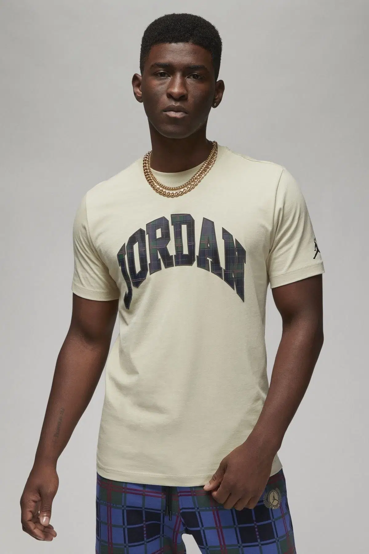Nike Jordan Holiday SS crew Beige Baskılı Erkek Günlük Tişört Bej