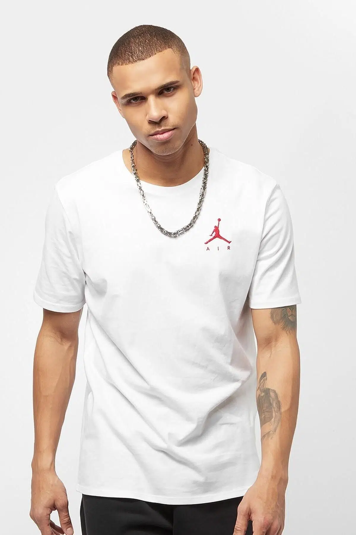 Nike Jordan Jumpan Air Unisex White Tee Jordan Nakış Logolu Tişört Beyaz