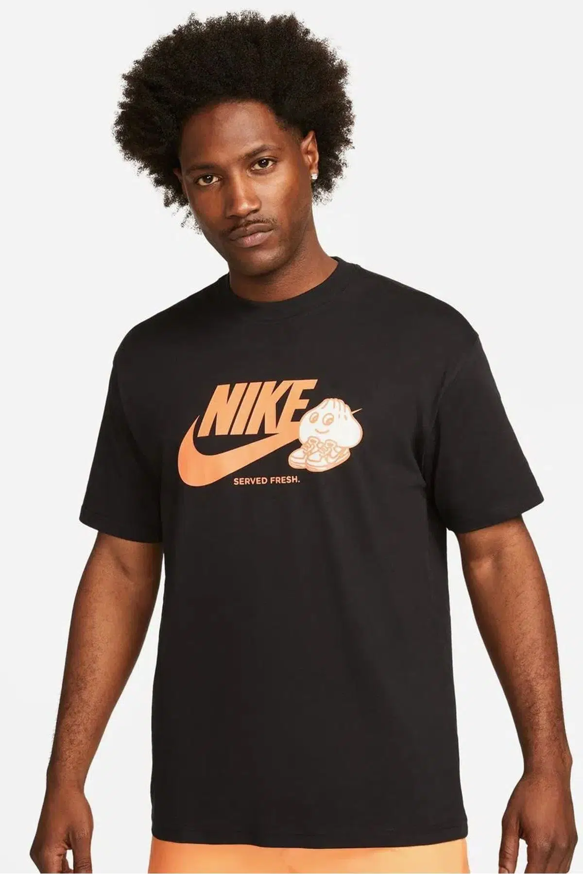 Nike Sportswear Max90 Sole Food Graphic Loose Fit Short Sleeve Erkek Bol Kesim Tişört Siyah