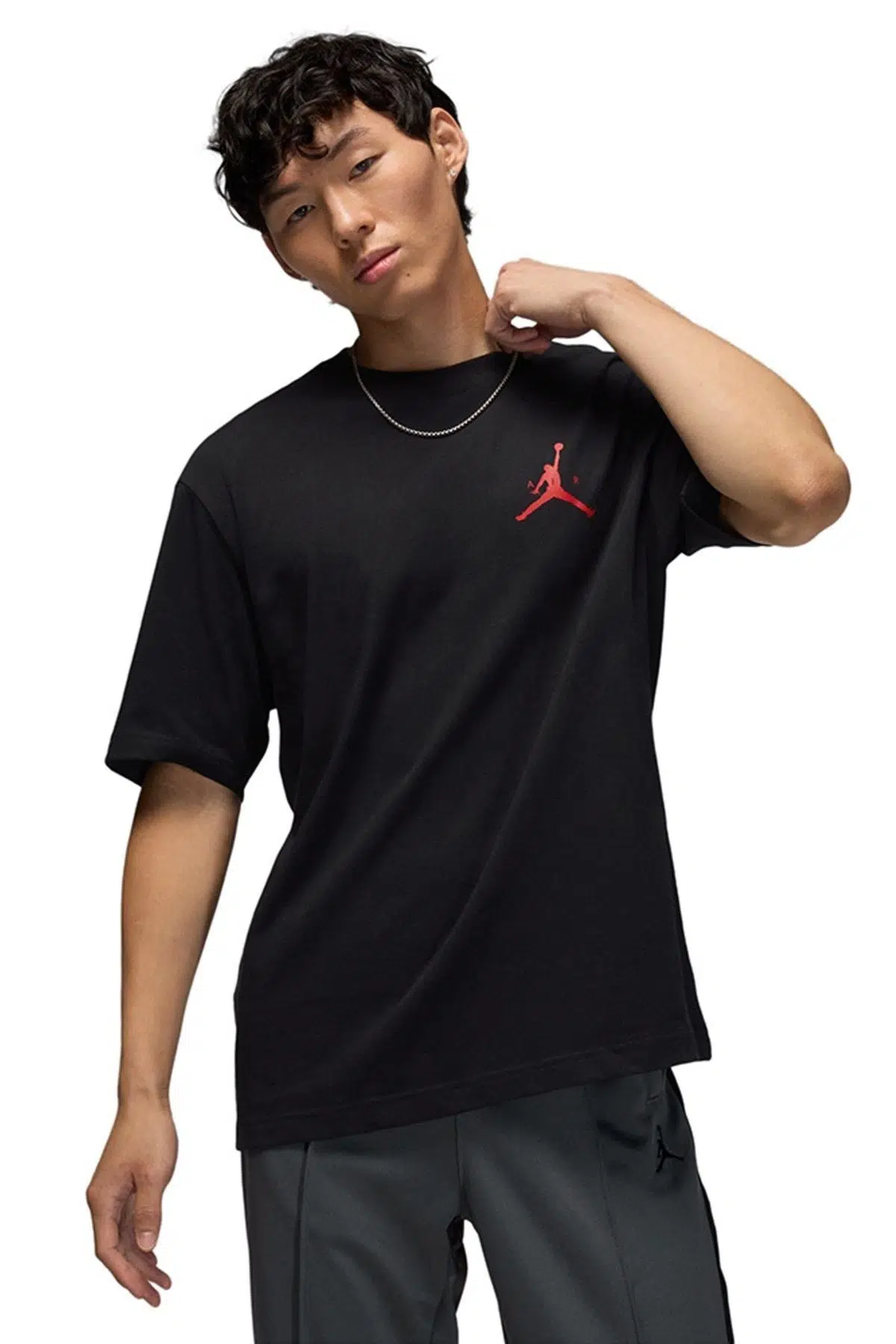 Nike Jordan Jumpman Mens Tee Grafik Baskılı Pamuklu Erkek Tişört Siyah