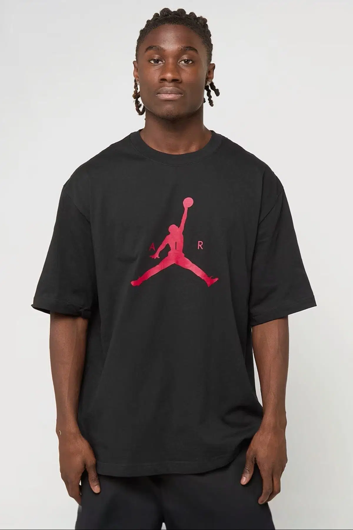 Nike Jordan Jumpman SS HBR Mens Tee Grafik Baskılı Pamuklu Erkek Tişört Siyah