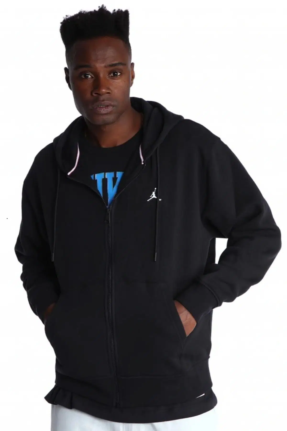 Nike Jordan MJ Essential Fleece Full-Zip Hoodie Erkek Sweatshirt Siyah