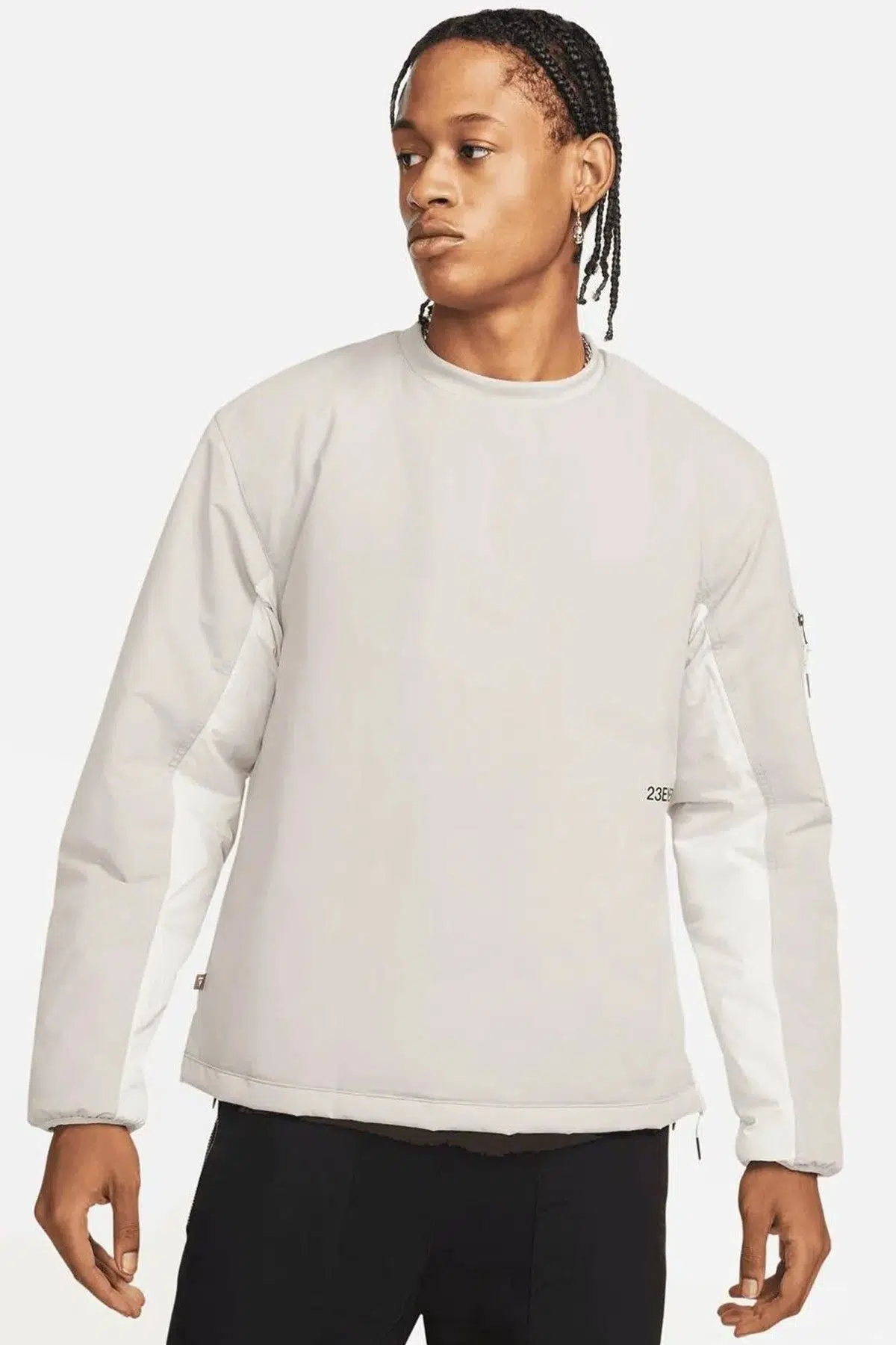 Nike Air Jordan 23 Engineered Men's Synthetic Fill Hybrid Top Erkek Dolgulu Sweatshirt Bej