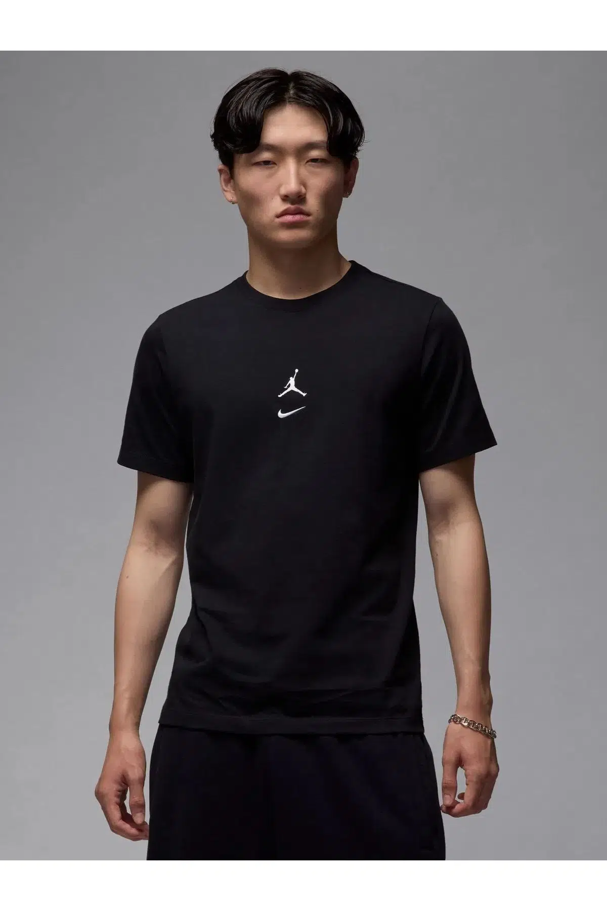 Nike Jordan MVP Men's Jumpman T-Shirt Erkek Günlük Nakış Swoosh Pamuklu Tişört Siyah