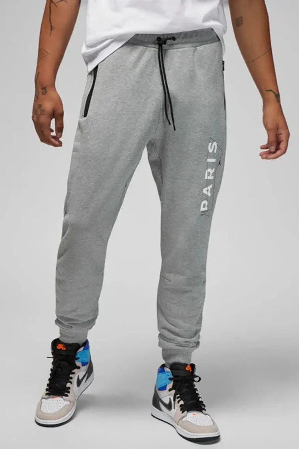 Nike Jordan Paris Saint Germain French Terry Erkek Eşofman Altı Gri