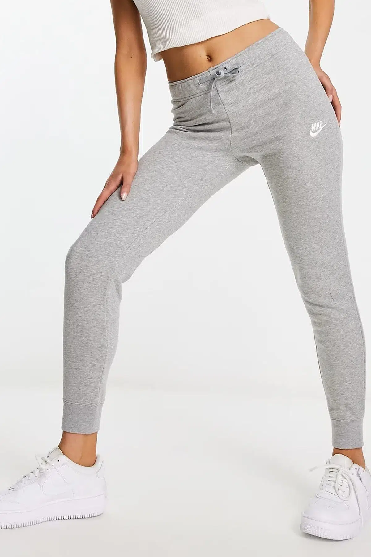 Nike Sportswear Club Fleece Mid Rise Slim Fit Pant Kadın Dar Kesim Eşofman Altı Gri