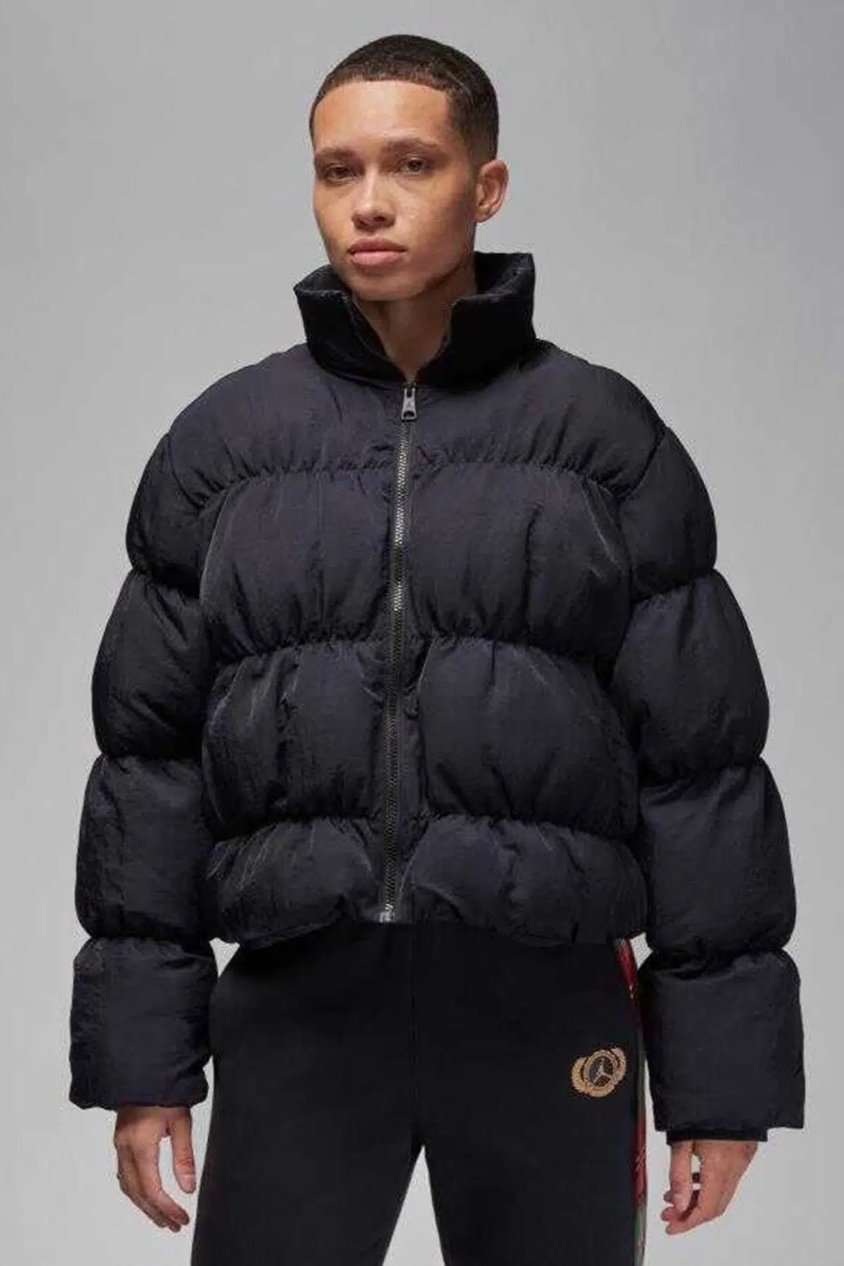 Nike Jordan Puffer Oversize Synthetic Fill Jacket Sentetik Dolgulu Bol Kesim Kadın Mont Siyah 