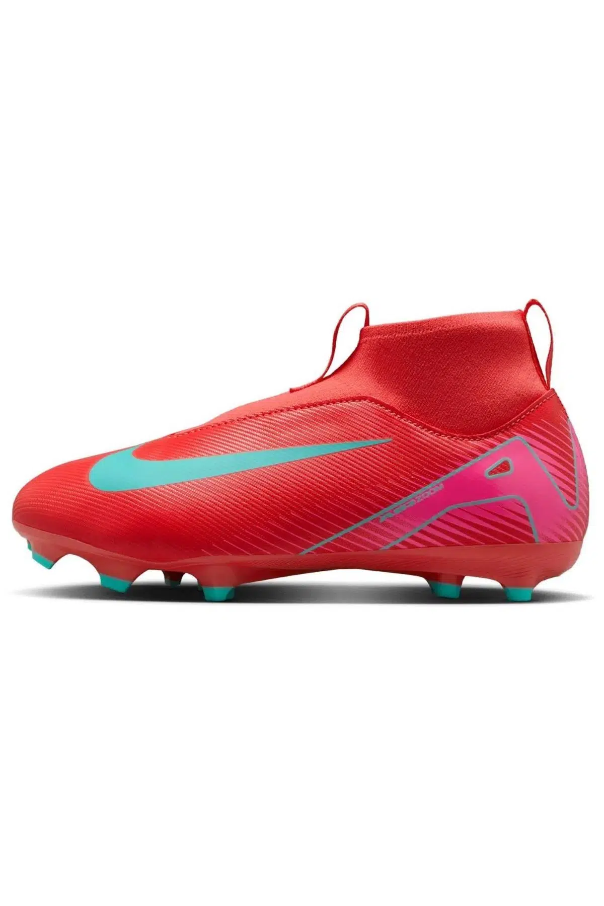 Nike JR Zoom Superfly 10 Academy FG/MG Bağcıksız Çoklu Zemin Çocuk Kramponu Pembe