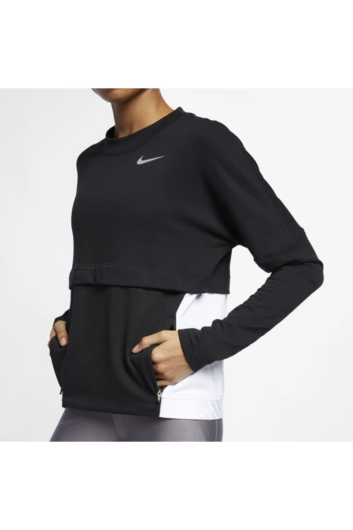 Nike Kadın Therma Dri-Fit Fermuarlı Cepli Sweatshirt CN4536-010