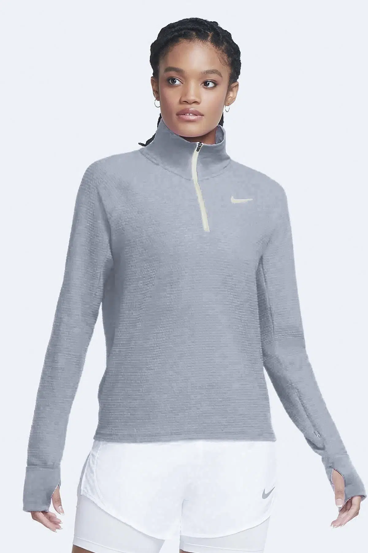 Nike Therma Dri-Fit Yarım Fermuarlı El Korumalı Koşu Üstü